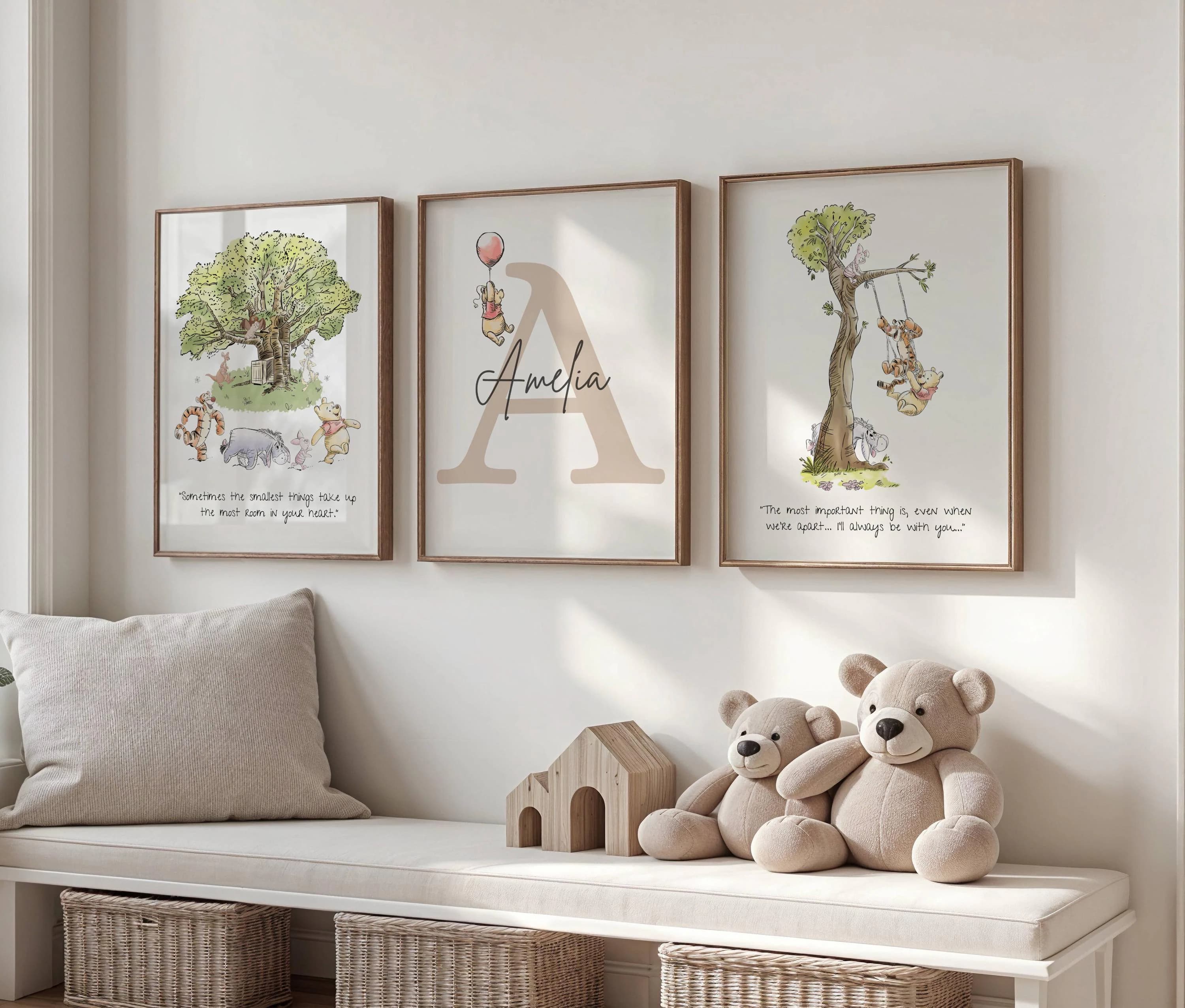 Winnie the Pooh Nursery Art Prints: Classic Watercolour Decor (Digital Download)