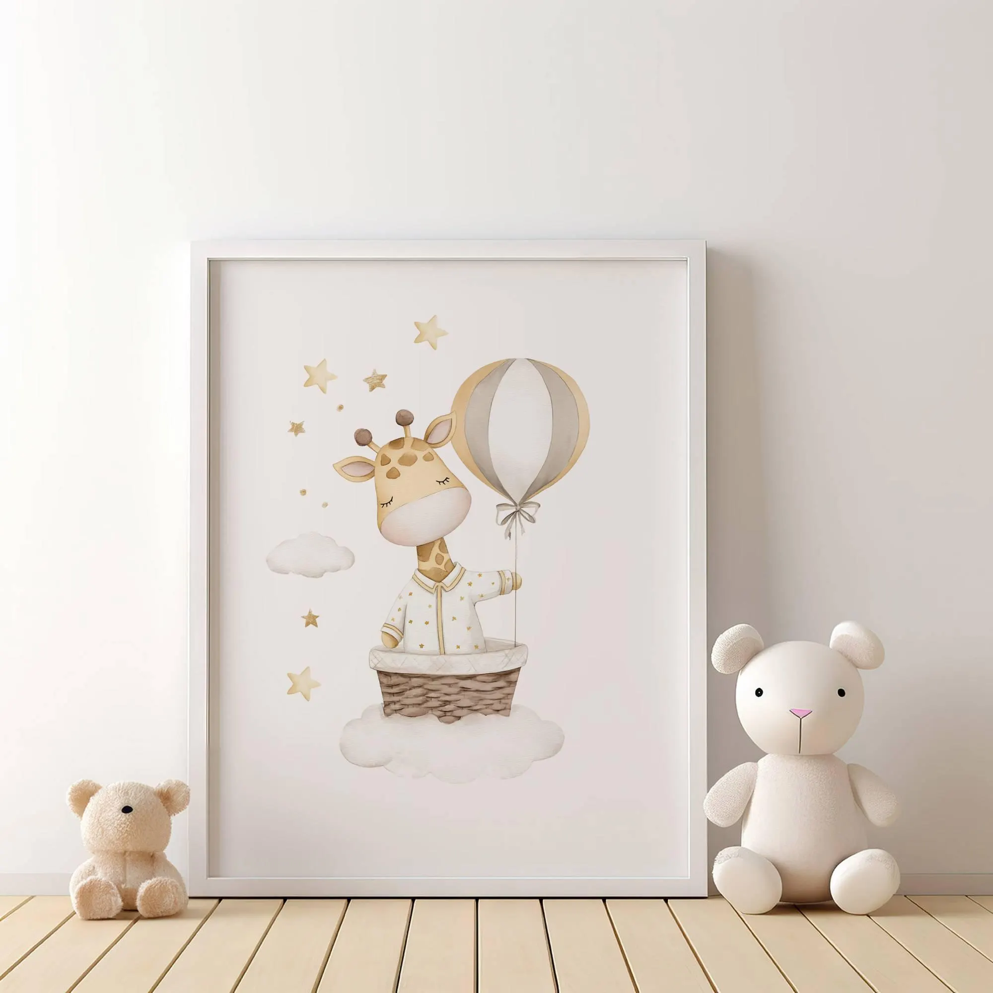 Safari Nursery Animal Wall Art Set – Giraffe, Lion & Elephant Prints (Neutral Boho Style) Bedtime Safari - image 5