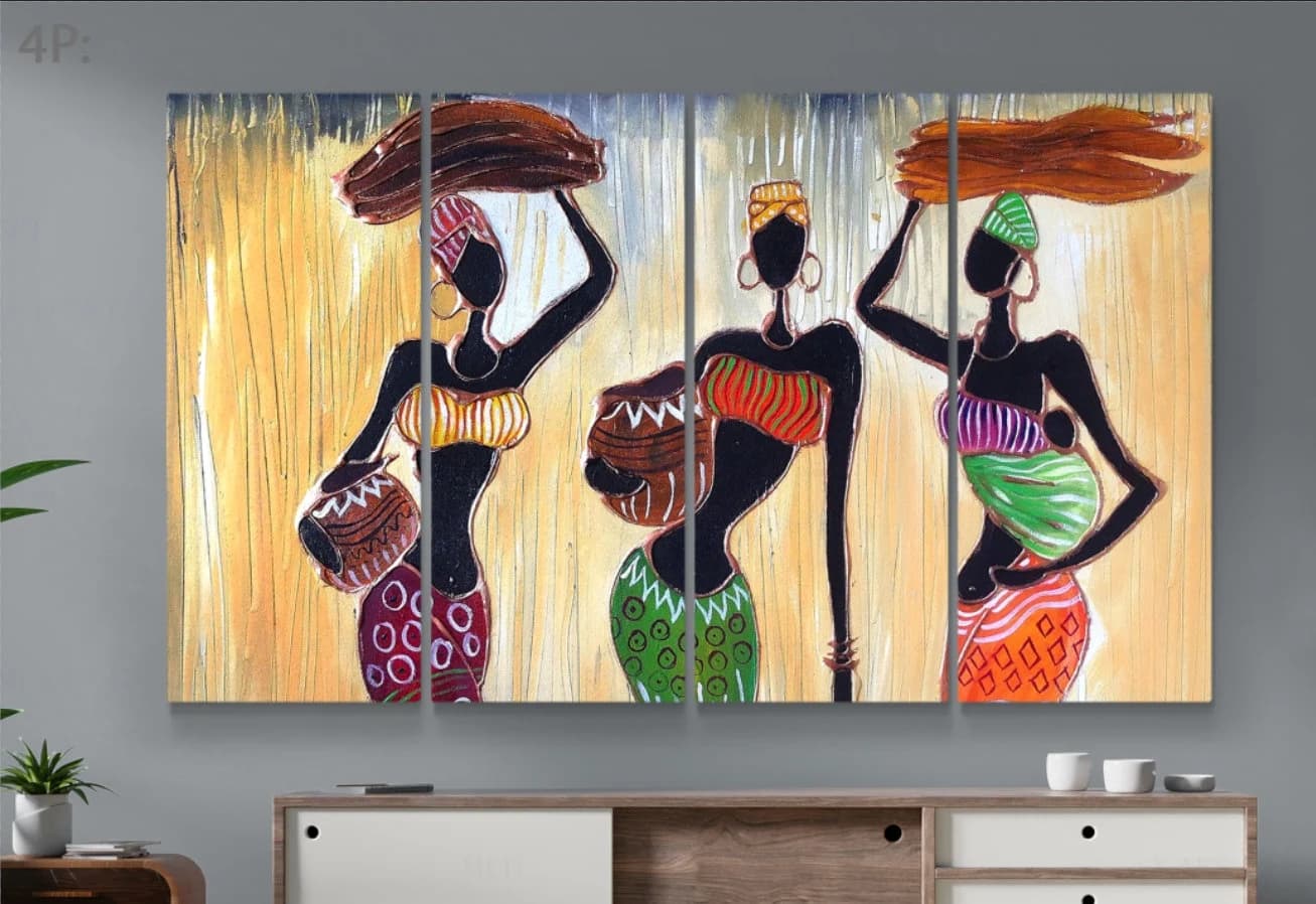abstract Wall Art, woman wall art, afican canvas, woman home decor, woman canvas, african wall art, canvas art decor, portrait wall art, ethnic art, Anniversary Gifts, Birthday Gifts, Gifts for Couples, Gifts for Friends, Housewarming Gifts, Gifts