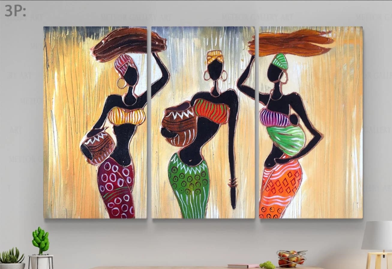 abstract Wall Art, woman wall art, afican canvas, woman home decor, woman canvas, african wall art, canvas art decor, portrait wall art, ethnic art, Anniversary Gifts, Birthday Gifts, Gifts for Couples, Gifts for Friends, Housewarming Gifts, Gifts