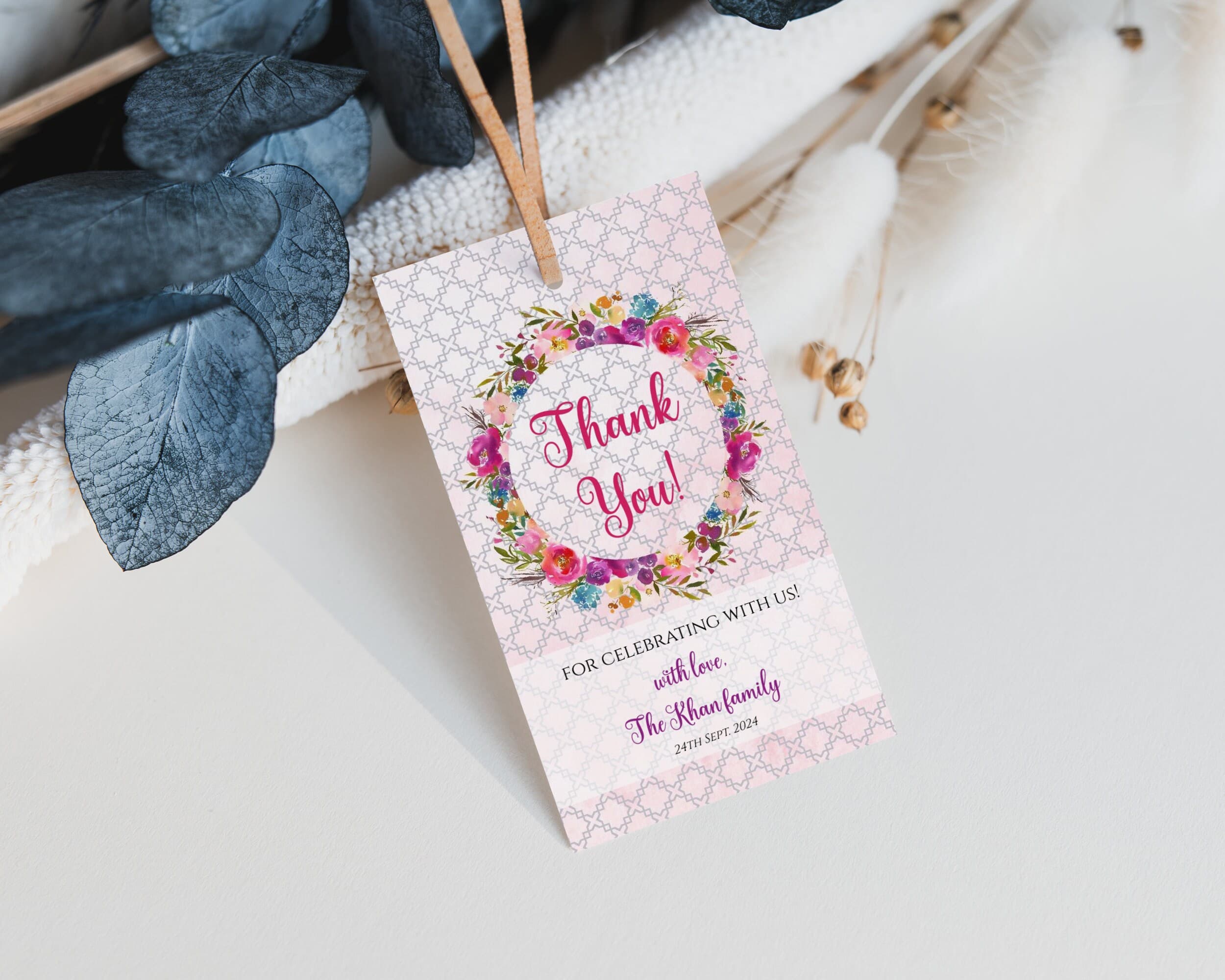 Editable Bismillah Favour Tag Template, Bismillah Favor Tag, Bismillah favour template girl, Muslim Bismillah, Islamic Bismillah Quran Start