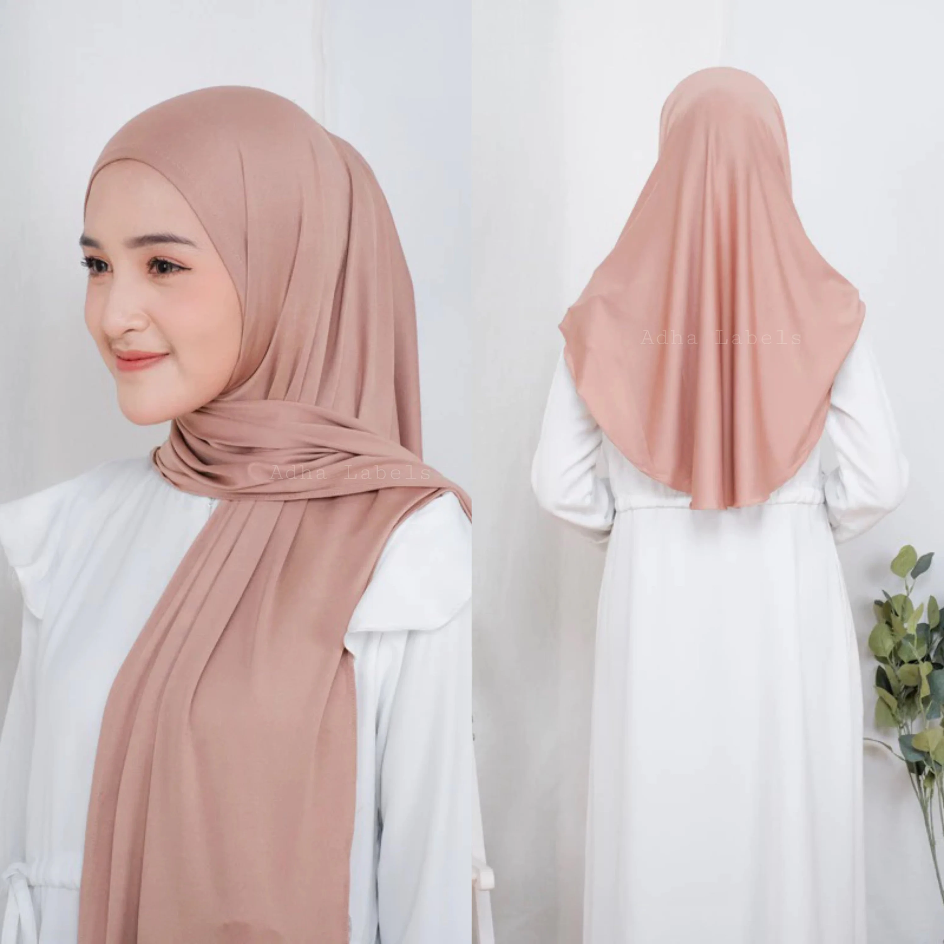 Instant Cotton Jersey Hijab: Oval Pashmina Ayara - image 3
