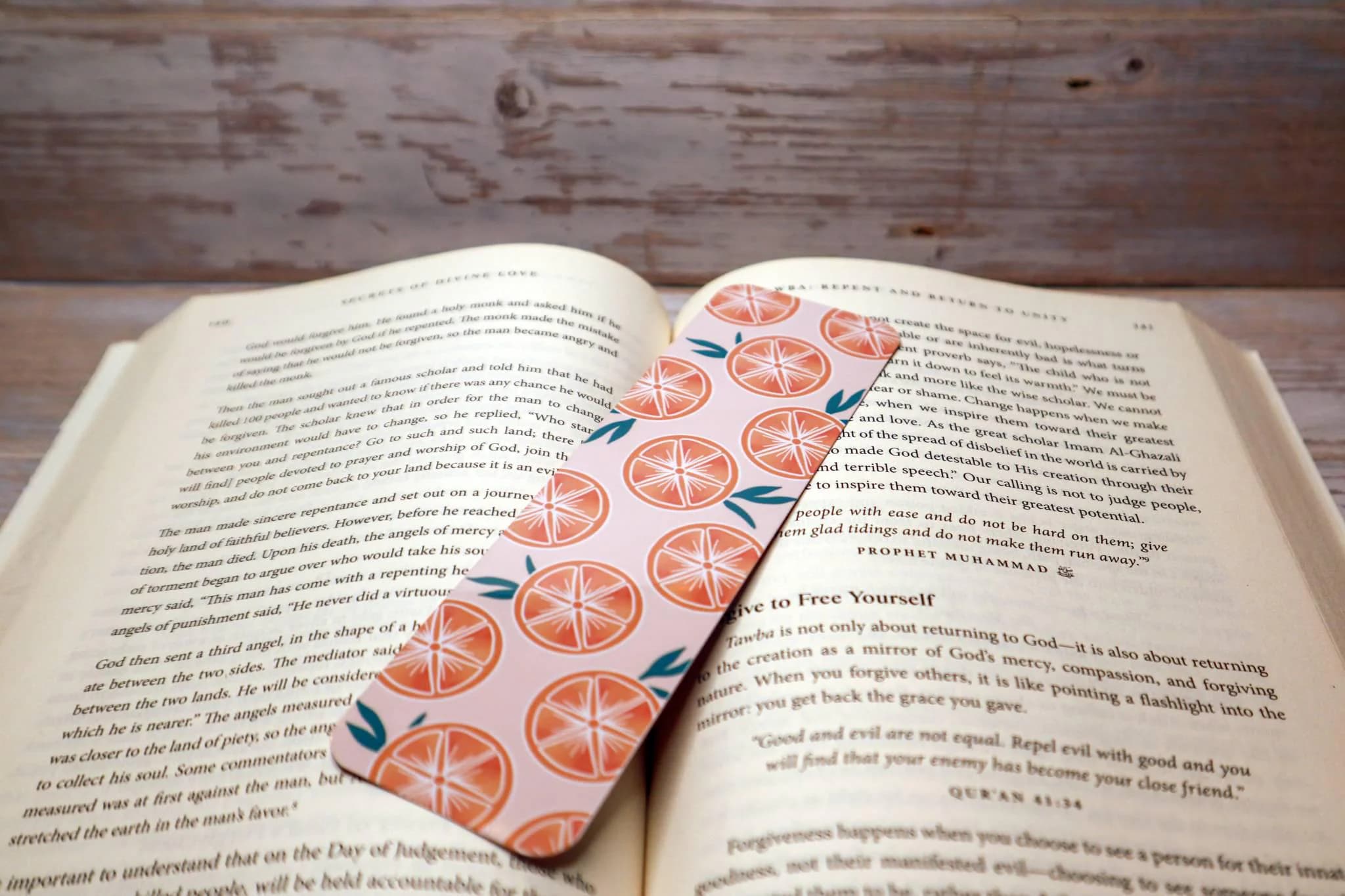 Orange Slices Bookmark, Double Sided Glossy Laminated, Booktok, Reader Gift Her, Bookish Gift, Reading Accessory, Gift for Reader