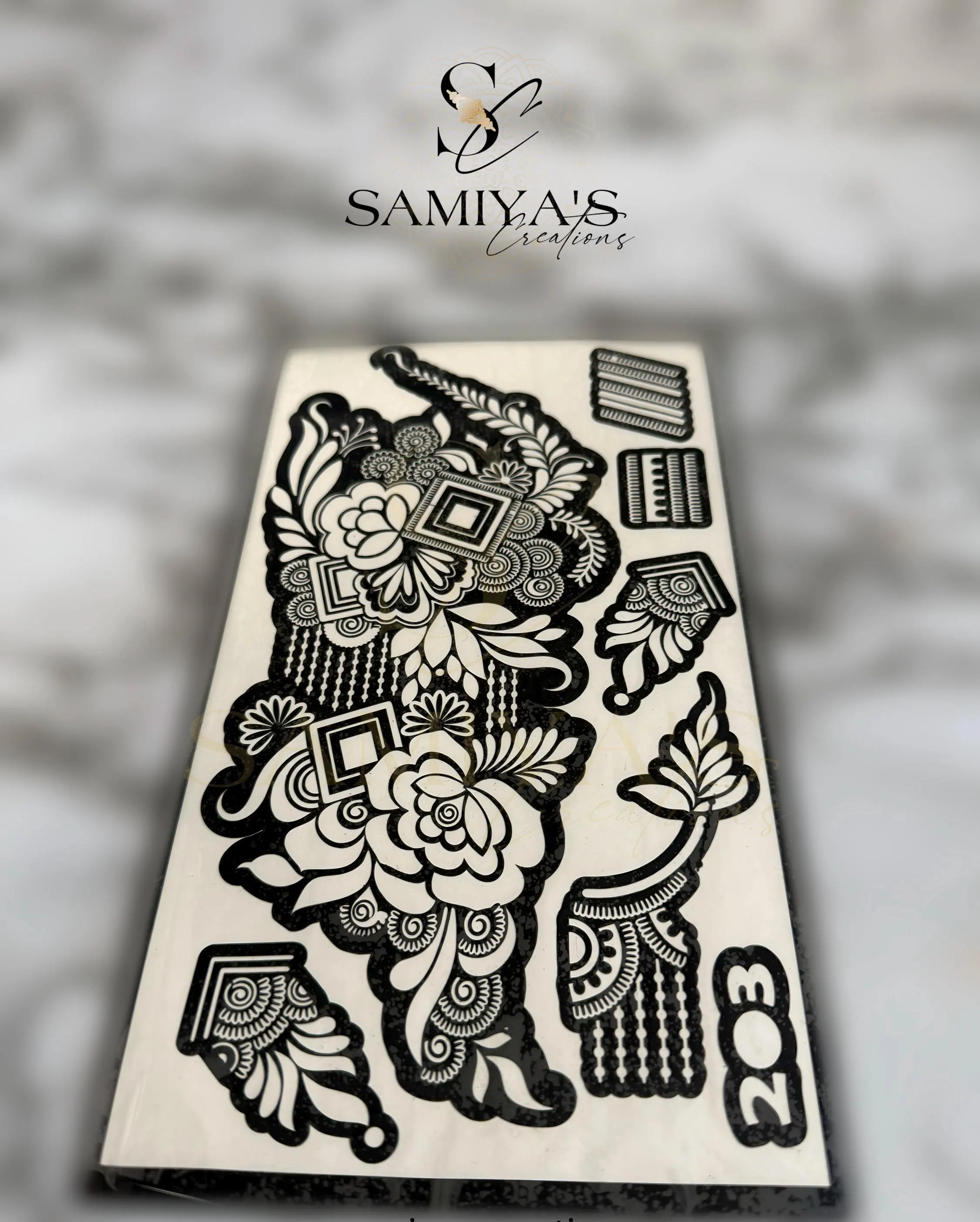 Fusion Henna Stencil Sheet - image 3