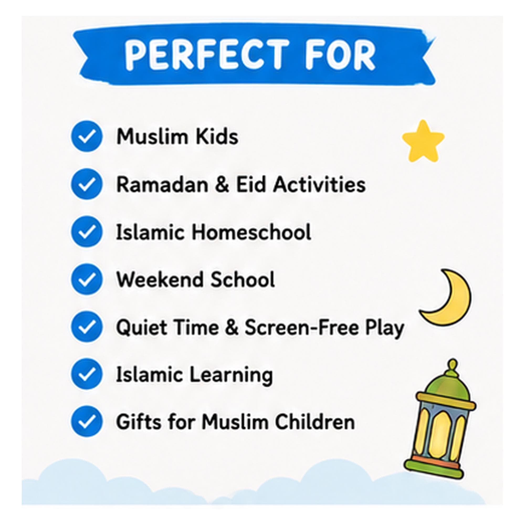 Muslim Kids Coloring Book, Islamic Learning Activity, Ramadan Eid (Digital Download) - image 4