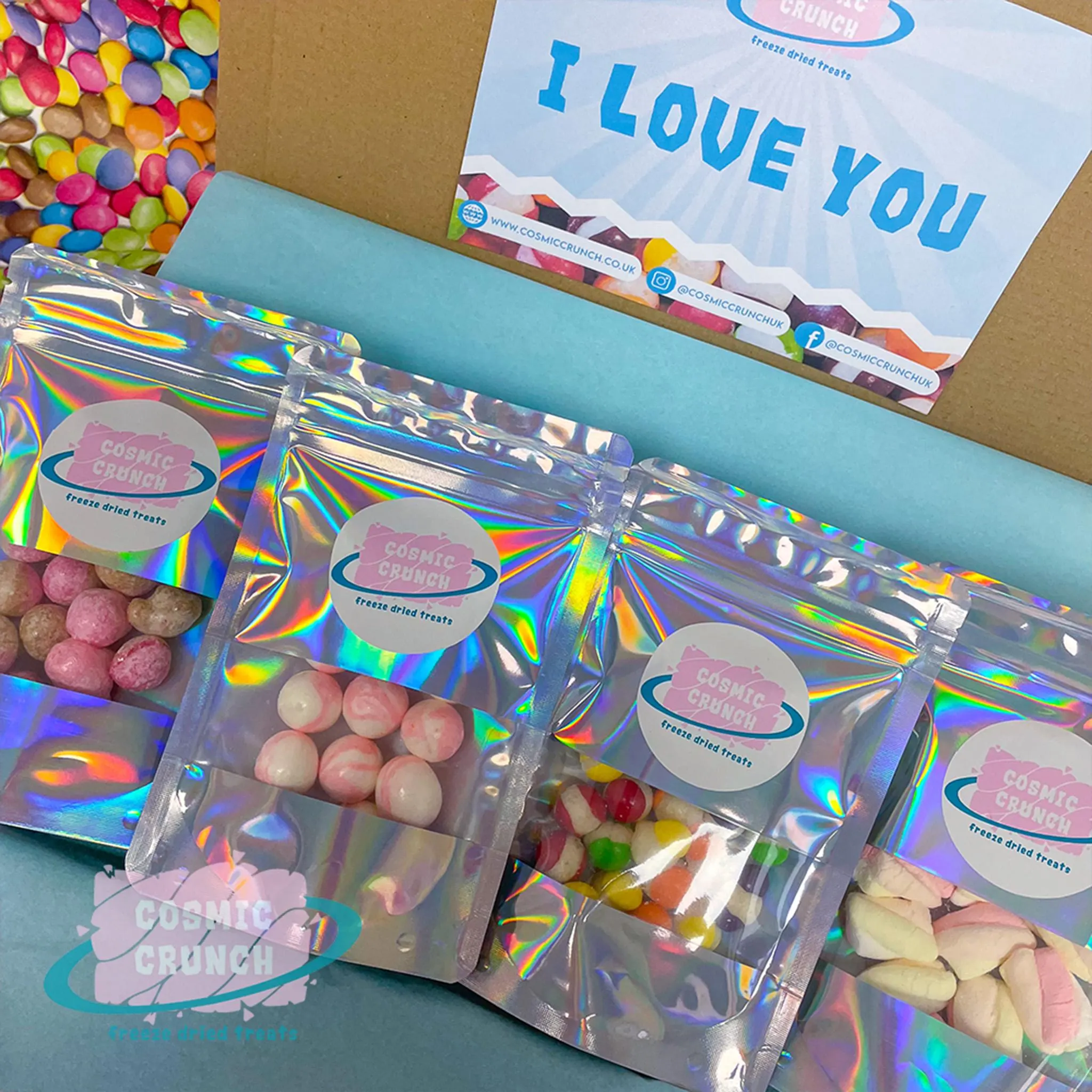 Freeze Dried Sweets Letterbox Gift Box "I Love You" | Cosmic Crunch | Astronaut Food TikTok Viral Fast Delivery Present Unusual - image 2