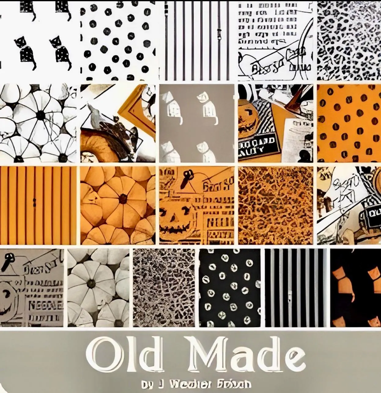 Old Made by J.wrecker Frisch for Riley Blake Designs. 1yd-1059B-10 Black color way. 10 1 yard cuts(Main)(A-1) - image 4
