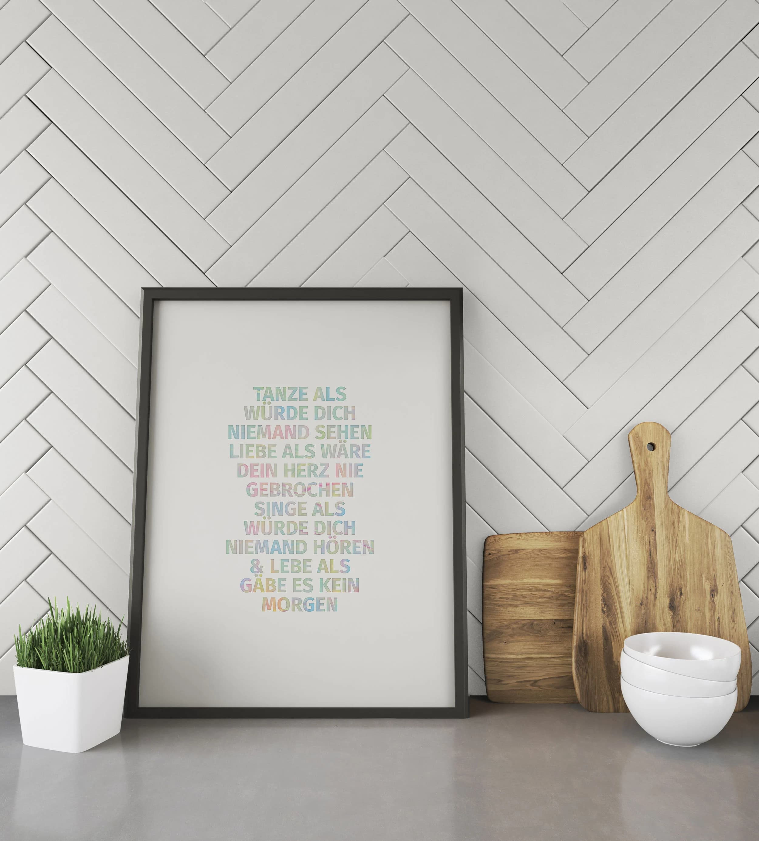 Tanze als würde dich niemand sehen Kunstdruck Deko Wandbild Din A4 Bild Typografie Poster Printdesign Originaldruck - image 4
