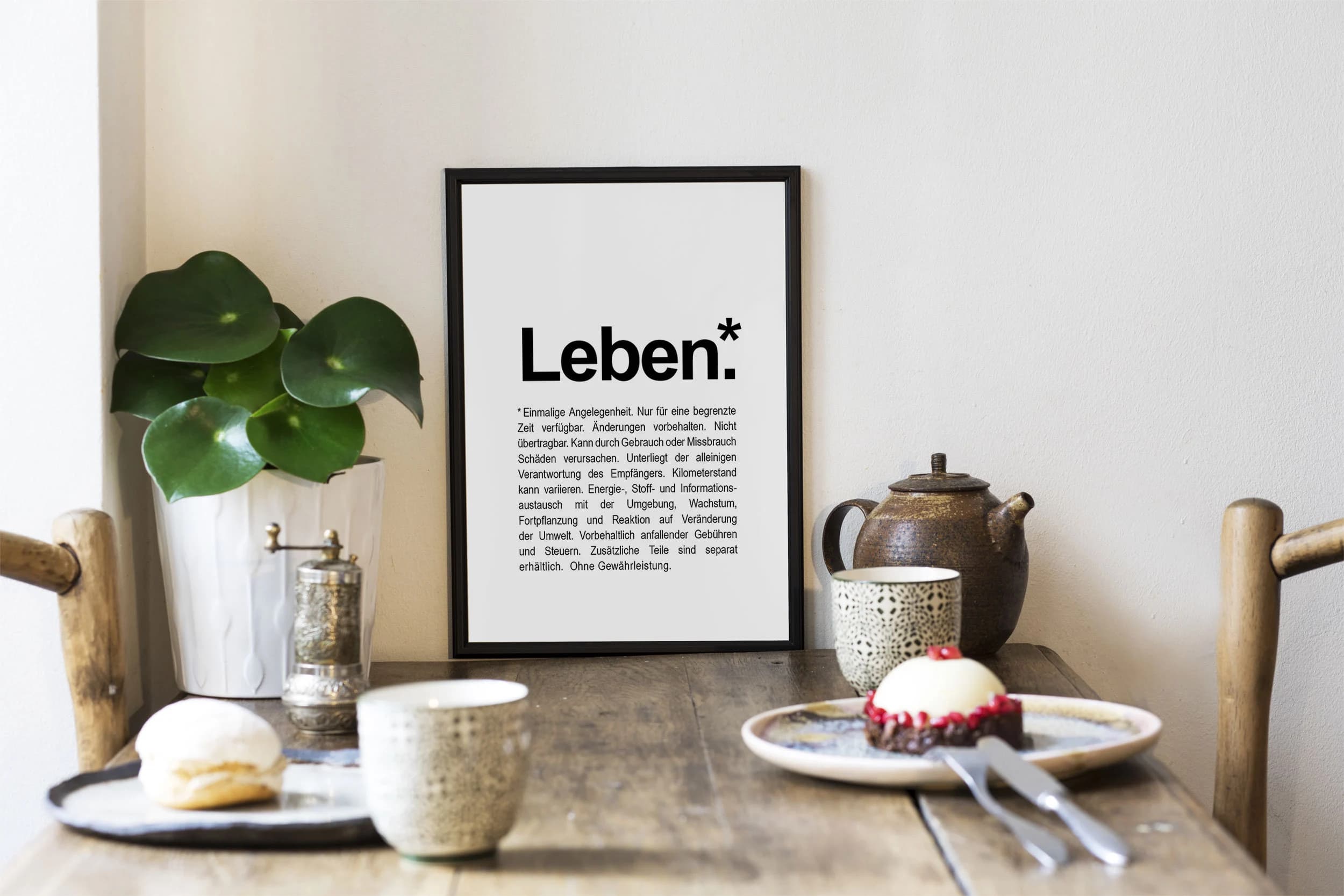Definition Leben Kunstdruck Bild Poster Deko Philosophie Din A4 Fine Art Print Design Typo Grafik lustige und witzige Geschenkidee - image 3