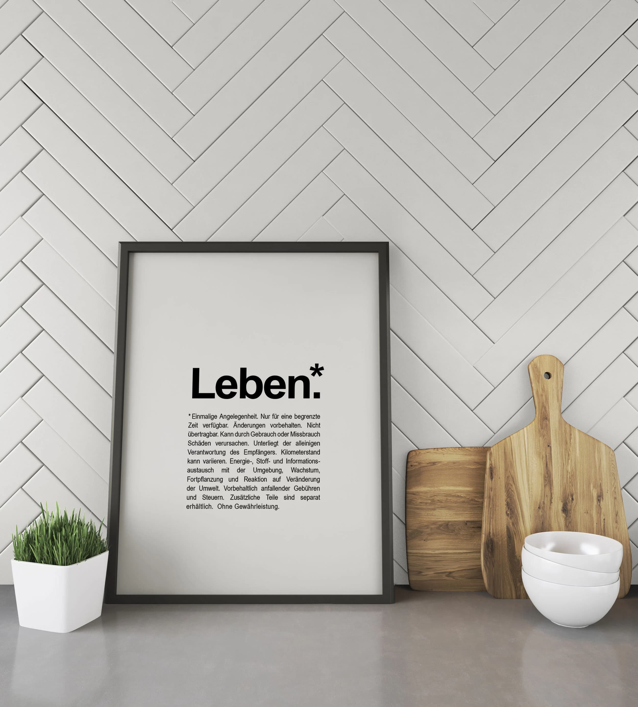 Definition Leben Kunstdruck Bild Poster Deko Philosophie Din A4 Fine Art Print Design Typo Grafik lustige und witzige Geschenkidee - image 4