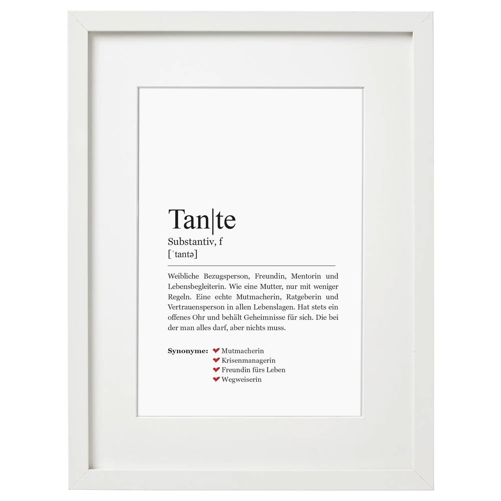 Tante Kunstdruck im Rahmen weiss Holzrahmen mit Passepartout Fine Art Deko Bild Poster Wandbild gerahmt Geschenk - image 5