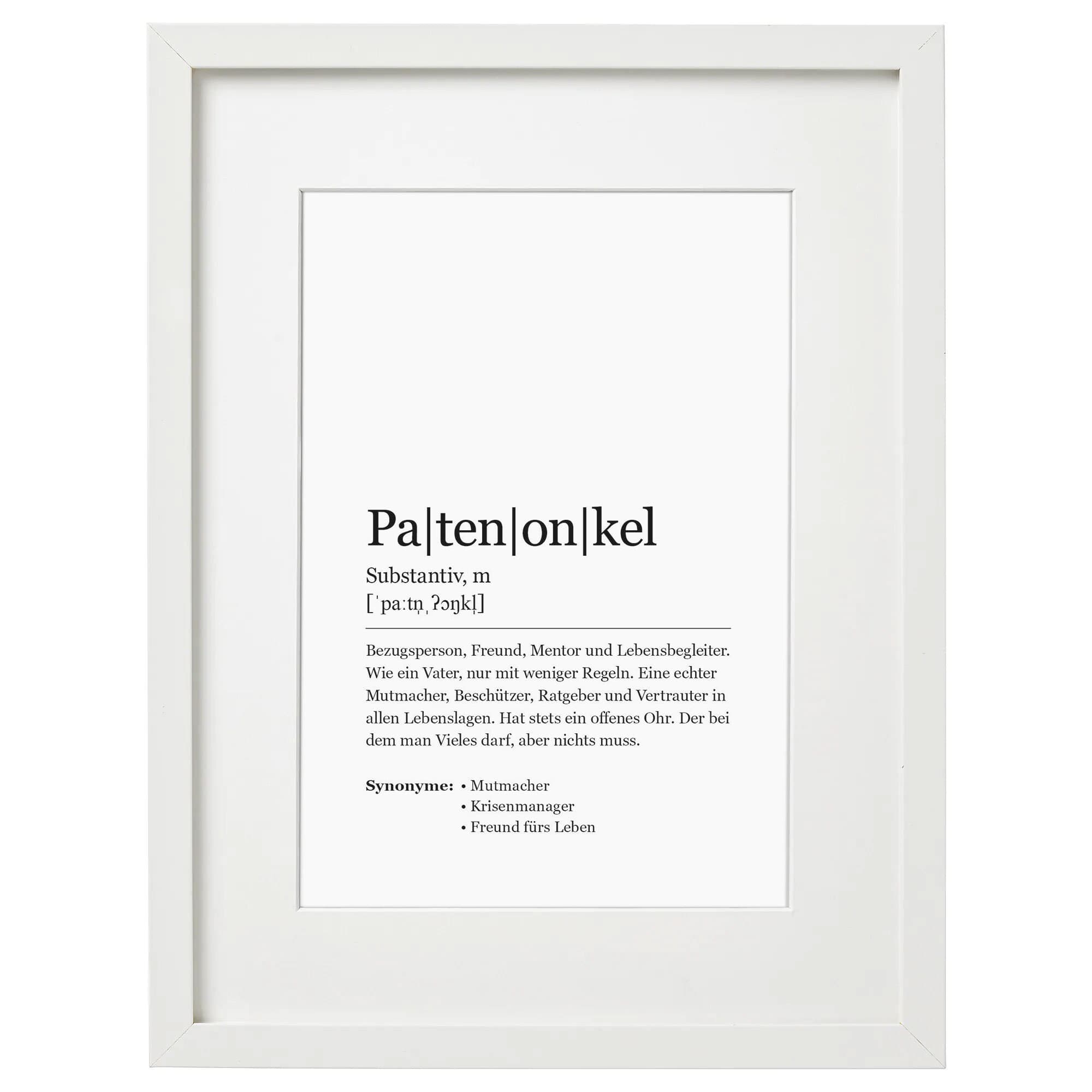 Patenonkel Kunstdruck im Rahmen weiss mit Passepartout Fine Art Deko Bild Poster Wandbild gerahmt Din A4 Holzrahmen Geschenk - image 5