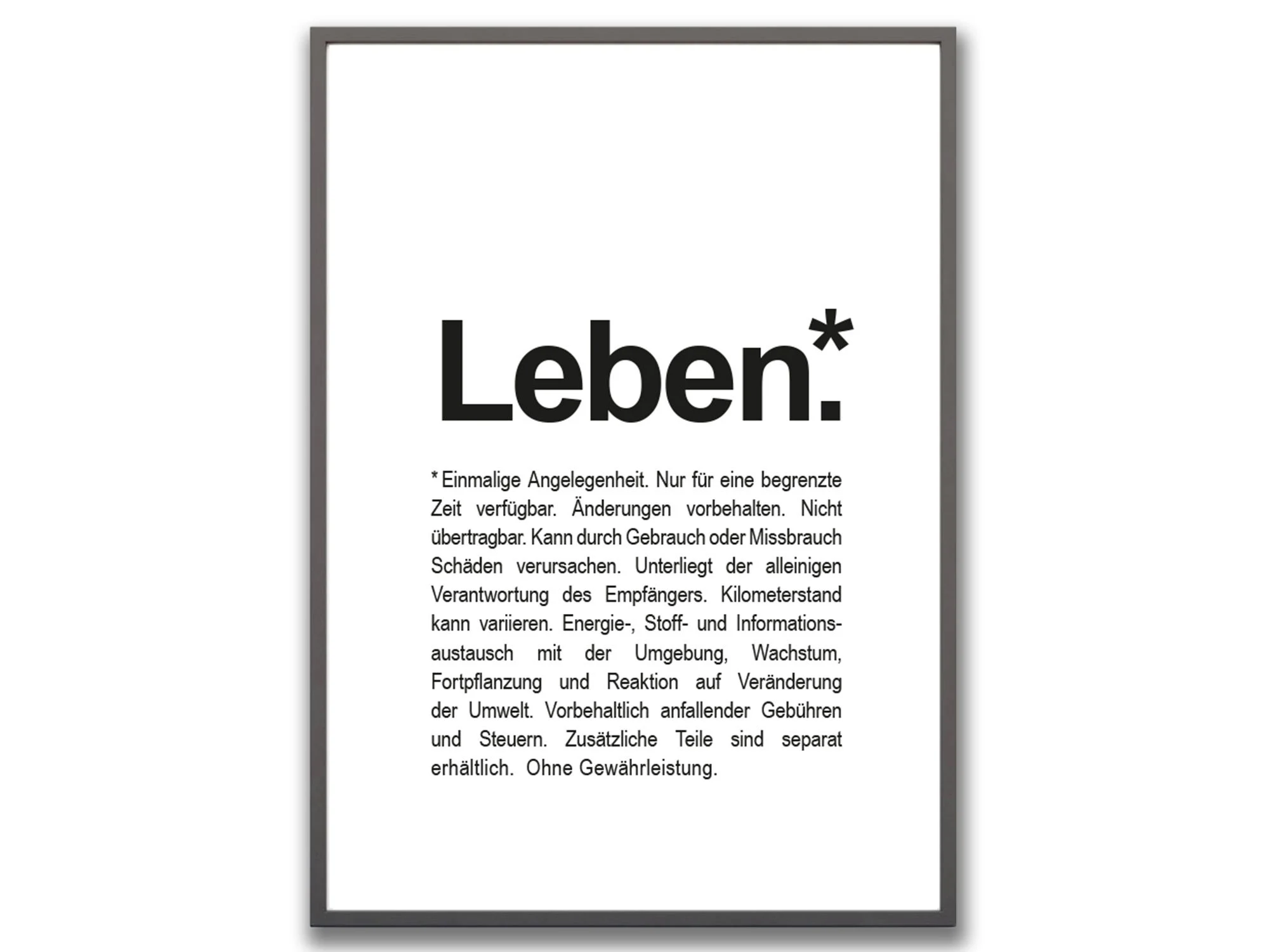 Definition Leben Kunstdruck Bild Poster Deko Philosophie Din A4 Fine Art Print Design Typo Grafik lustige und witzige Geschenkidee - image 5