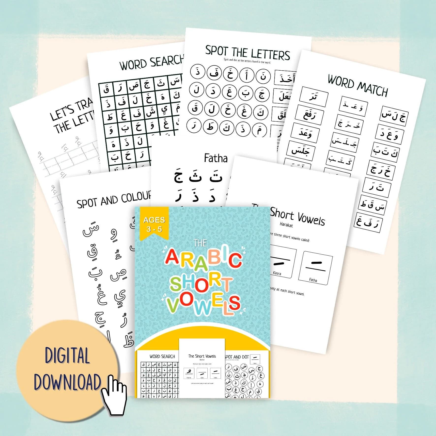The Arabic Alphabet Short Vowels - A Hands on Arabic Alphabet for Kids