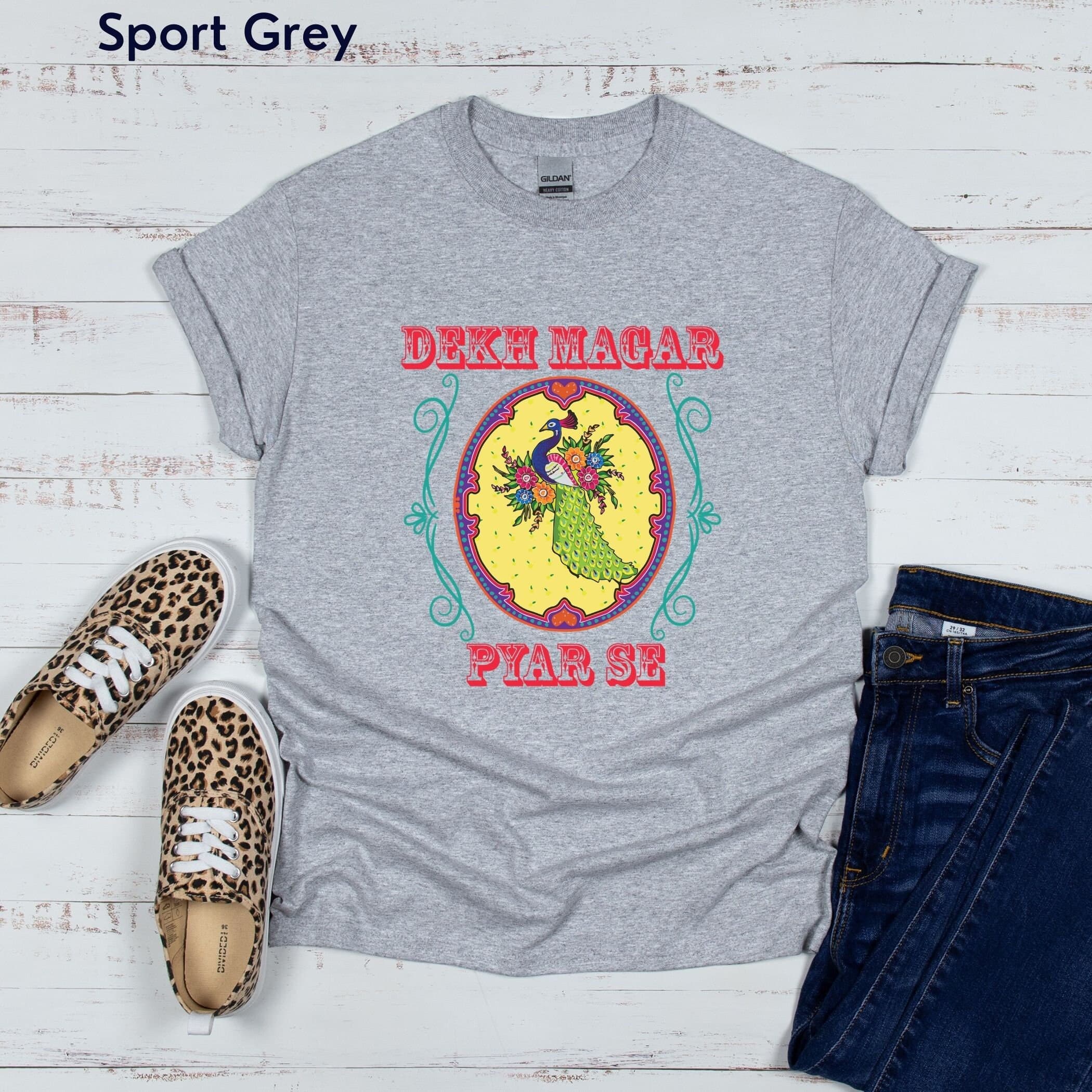 Pakistani Truck Art T-Shirt, Dekh Magar Pyar Se, Urdu Gift, Funny Pakistani Shirt, Desi Shirt, Urdu Art, South Asian Gift, Unisex Cotton Tee - image 5