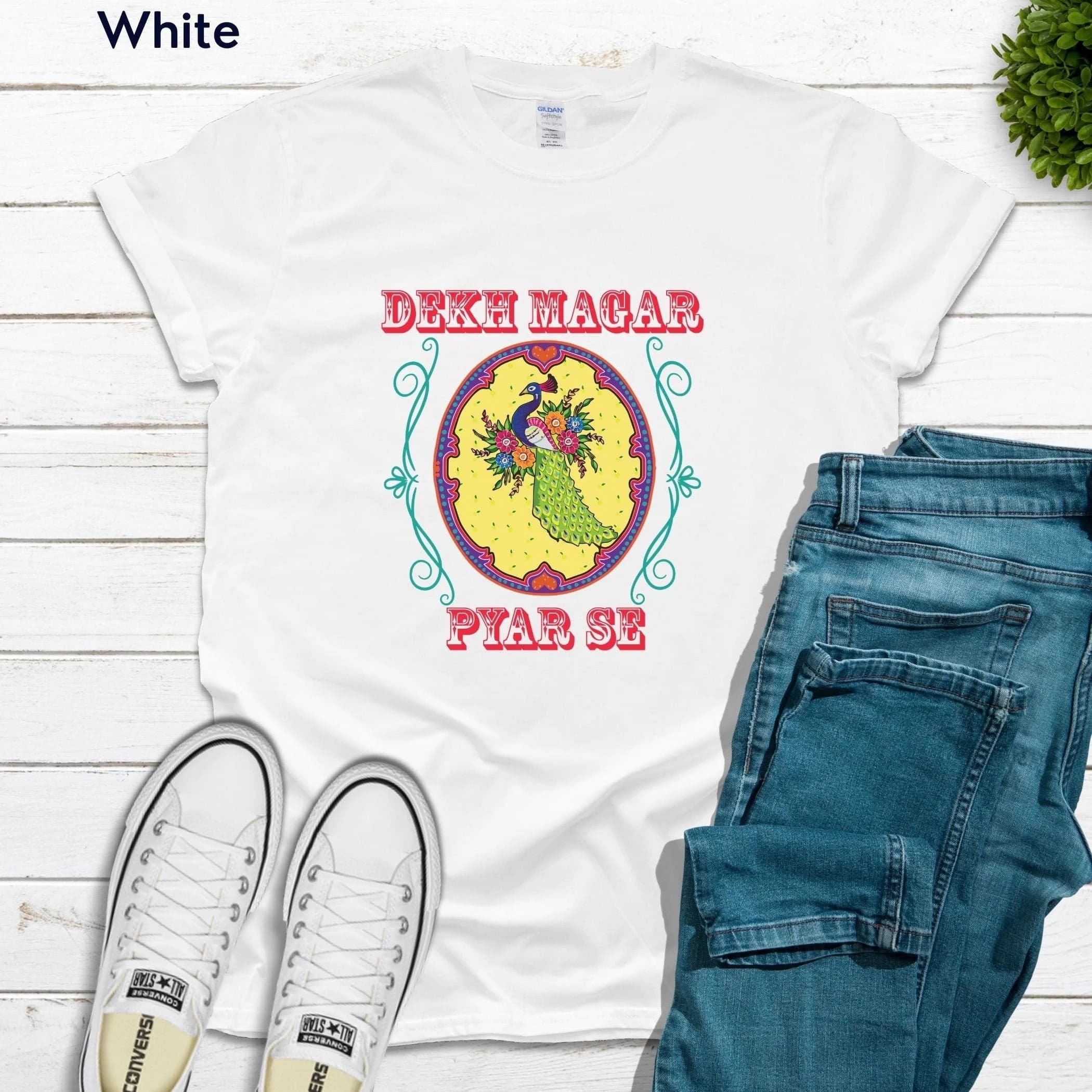 Pakistani Truck Art T-Shirt, Dekh Magar Pyar Se, Urdu Gift, Funny Pakistani Shirt, Desi Shirt, Urdu Art, South Asian Gift, Unisex Cotton Tee - image 4