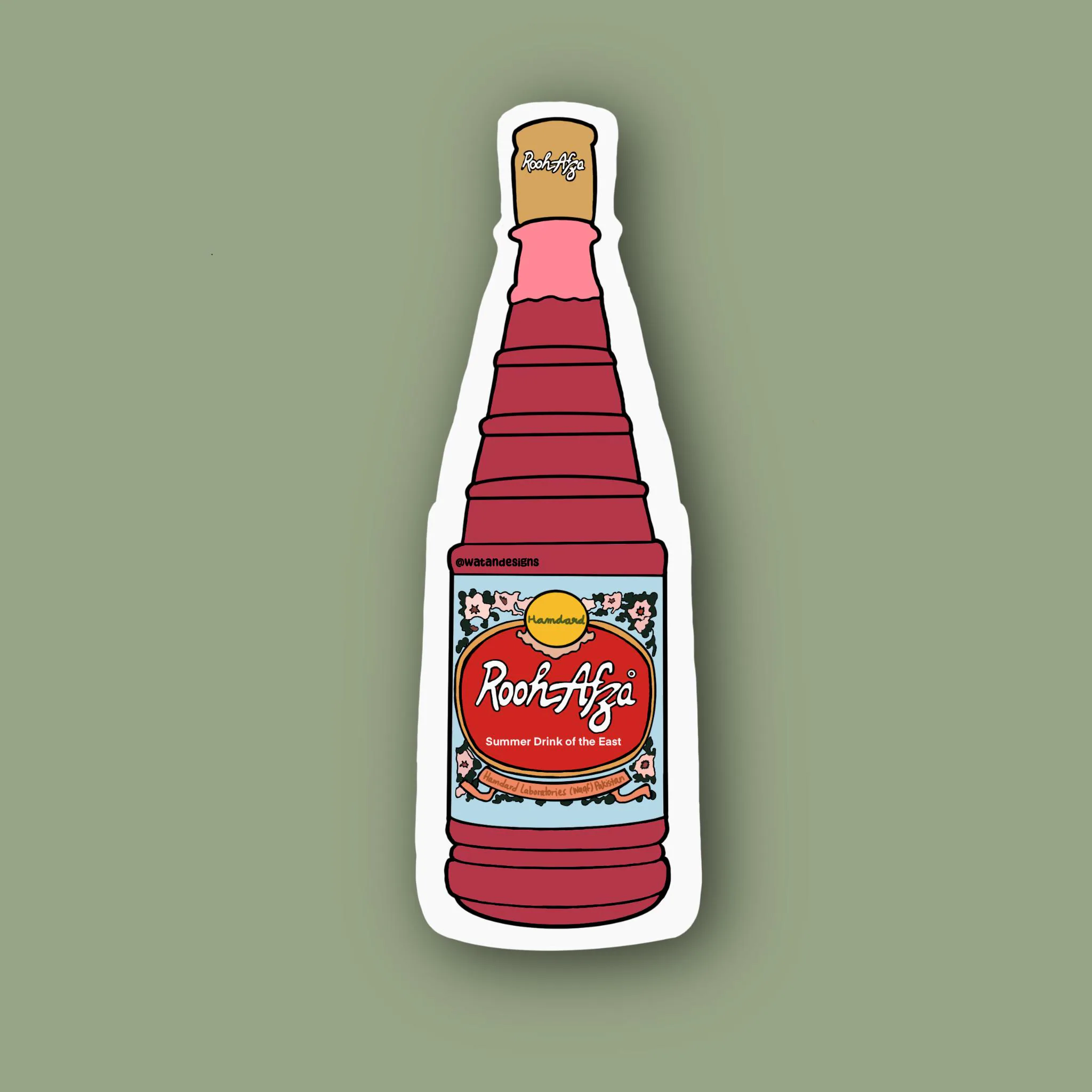 Rooh Afza Sticker, Rooh Afza Syrup Sticker, Pakistani Sticker, Pakistan Sticker, Desi Sticker