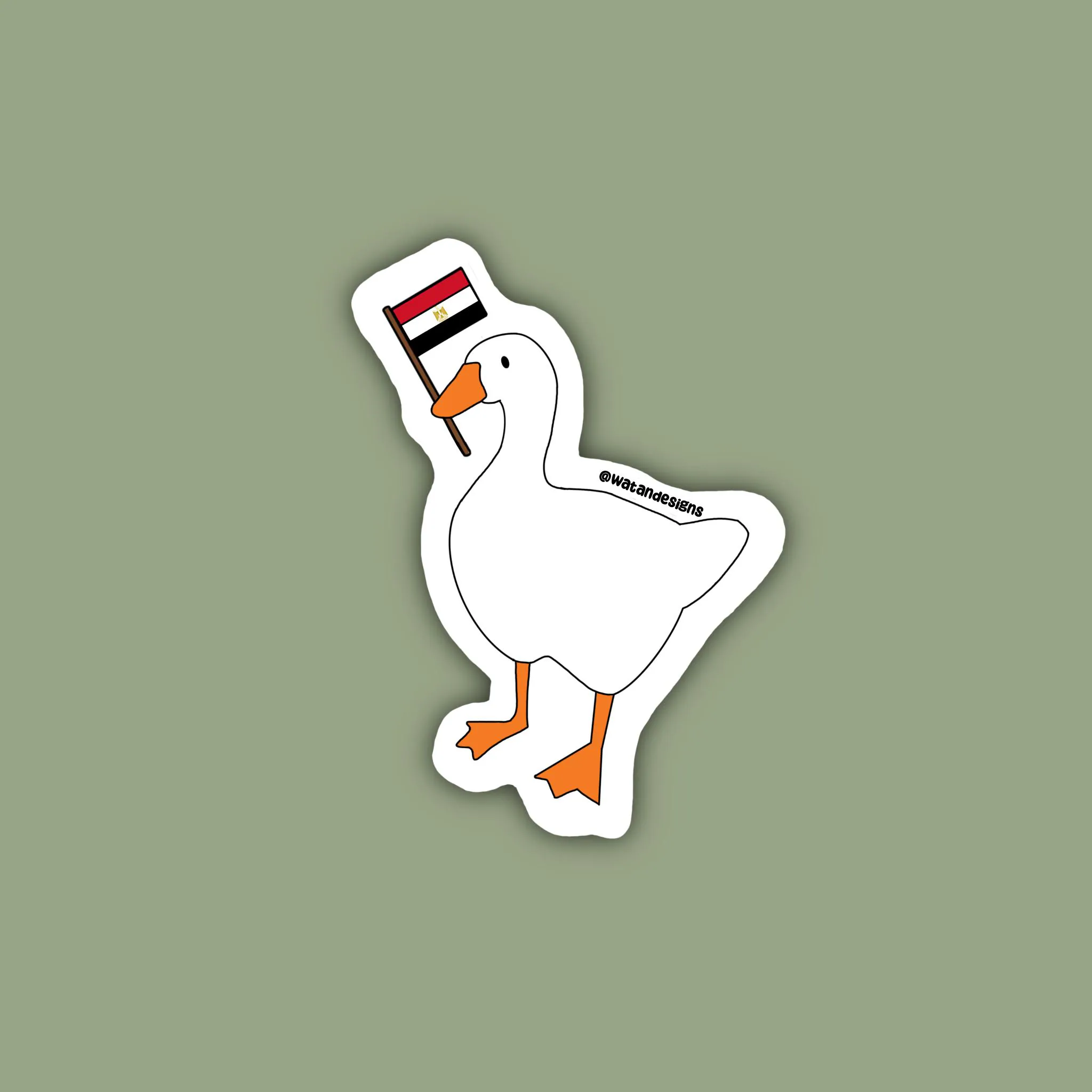 Egyptian Duck Sticker, Masri Duck Sticker, Egypt Duck Sticker, Duck Sticker