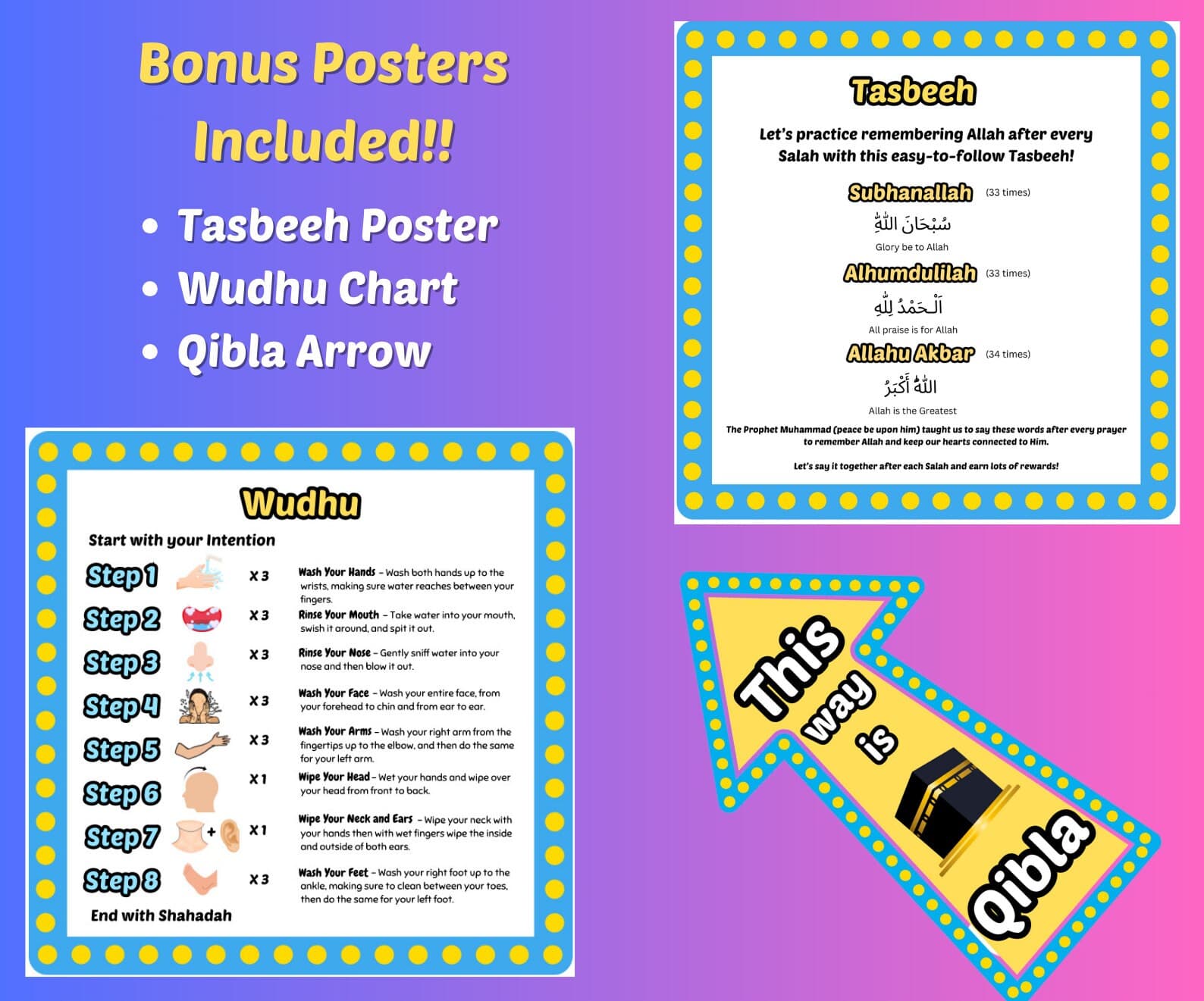 Printable Weekly Salah Tracker with Reward Badges, 4 Week Tracker - image 2