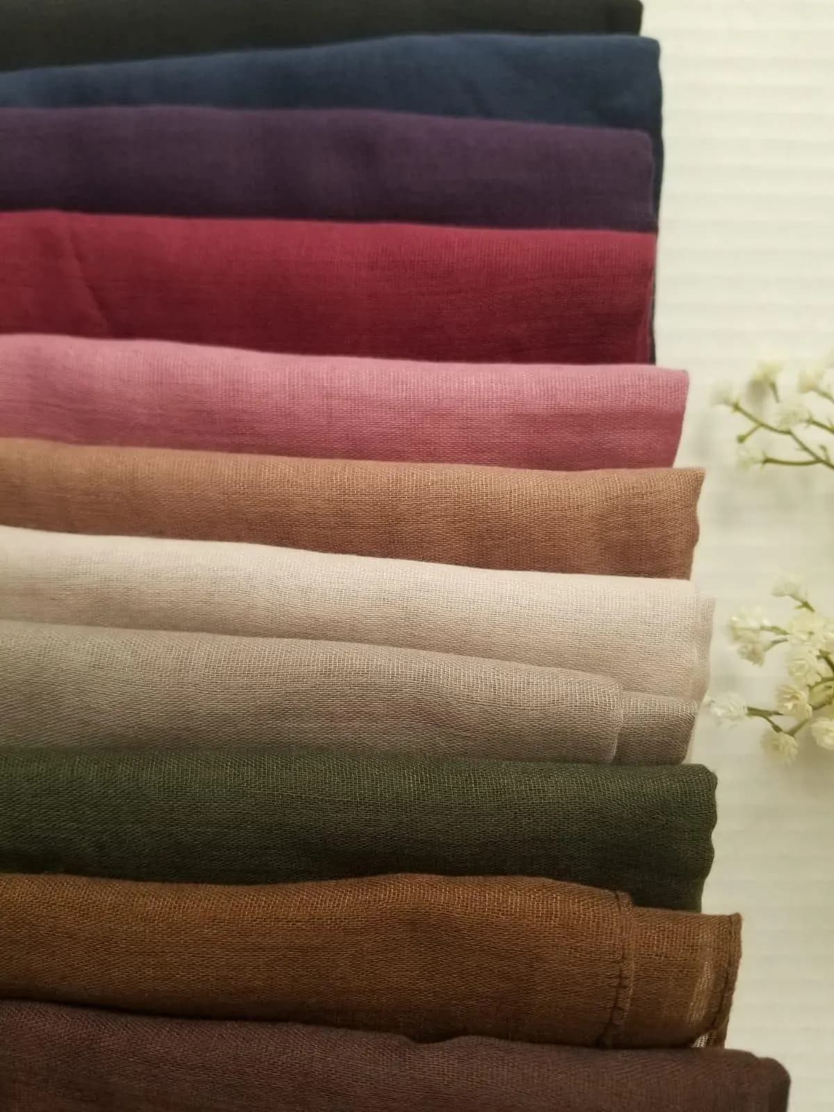 Woven Viscose Solid Hijab Head scarf shawl for women, cotton hijab, plain hijab, plain viscose, viscose hijab - image 2