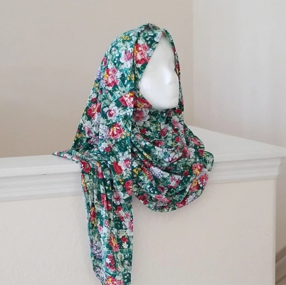 Instant Jersey hijab, slip on hijab pull on scarf Premium Cotton Jersey Instant Slip on Ready to wear Maxi Hijab Wrap Head Scarf for women - image 2