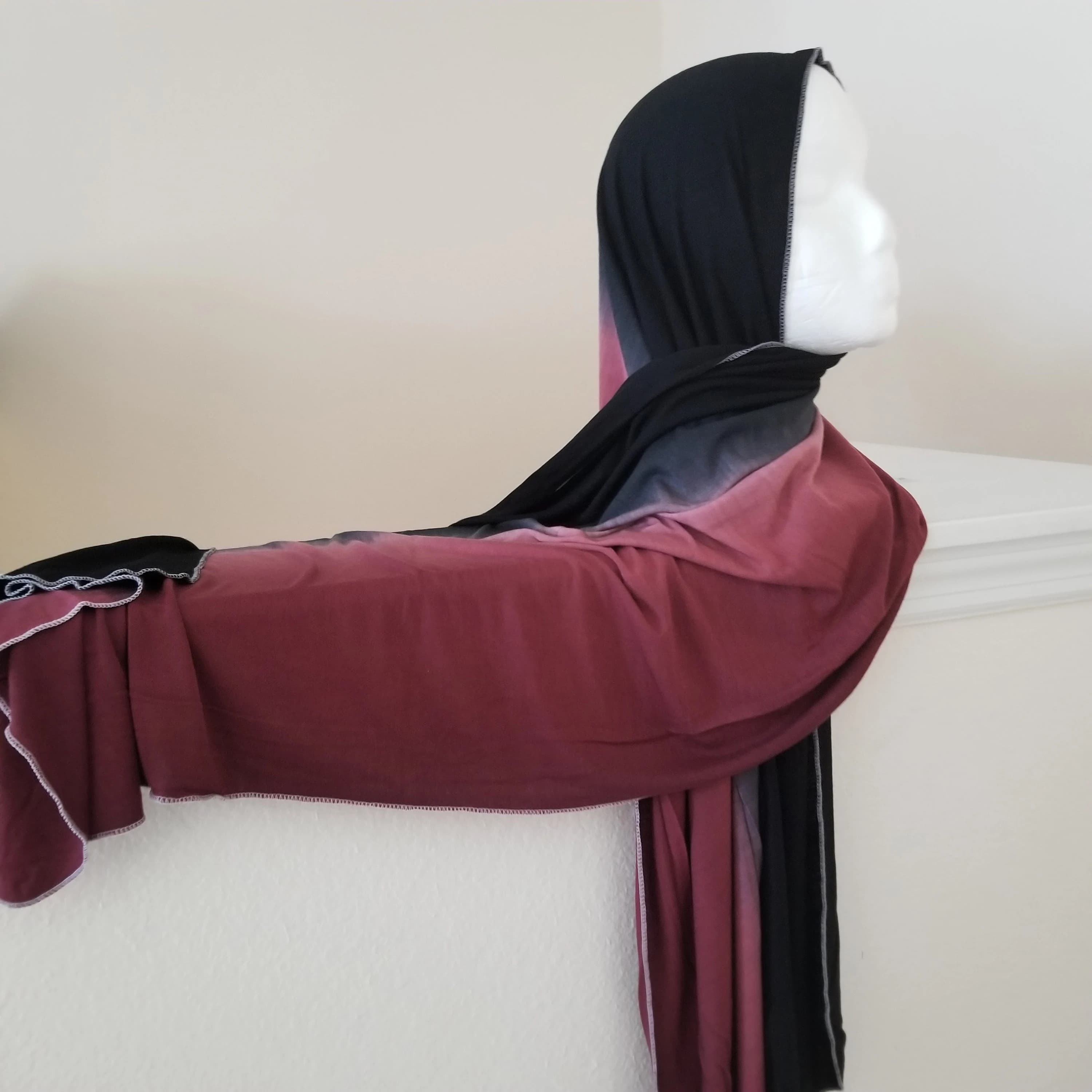 Premium Jersey Hijab, Omber Jersey hijab, Two tone jersey, hijab, muslim scarf, winter scarf, soft cotton jersey hijab, premium hijab - image 3