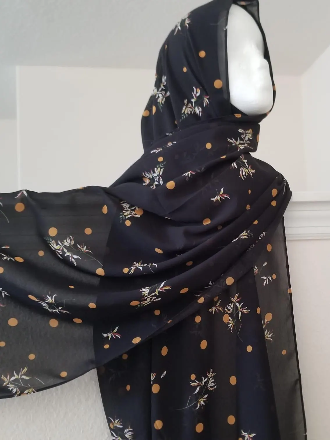 Printed Chiffon hijab, printed bubble chiffon Hijab Shawl Wrap Head Scarf Beach Wrap Sarong Cover Up for Women, floral hijab, printed hijab - image 5