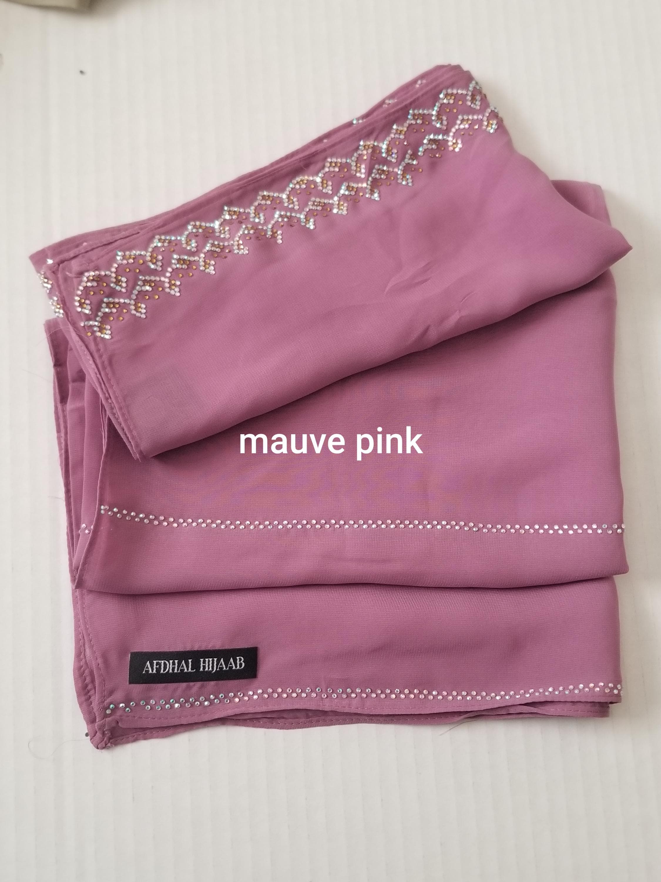 Rhinestone Chiffon Hijab, chiffon hijab, bridal hijab, wedding hijab, fancy Wrap Head Scarf ramadan gift eid hijab - image 3