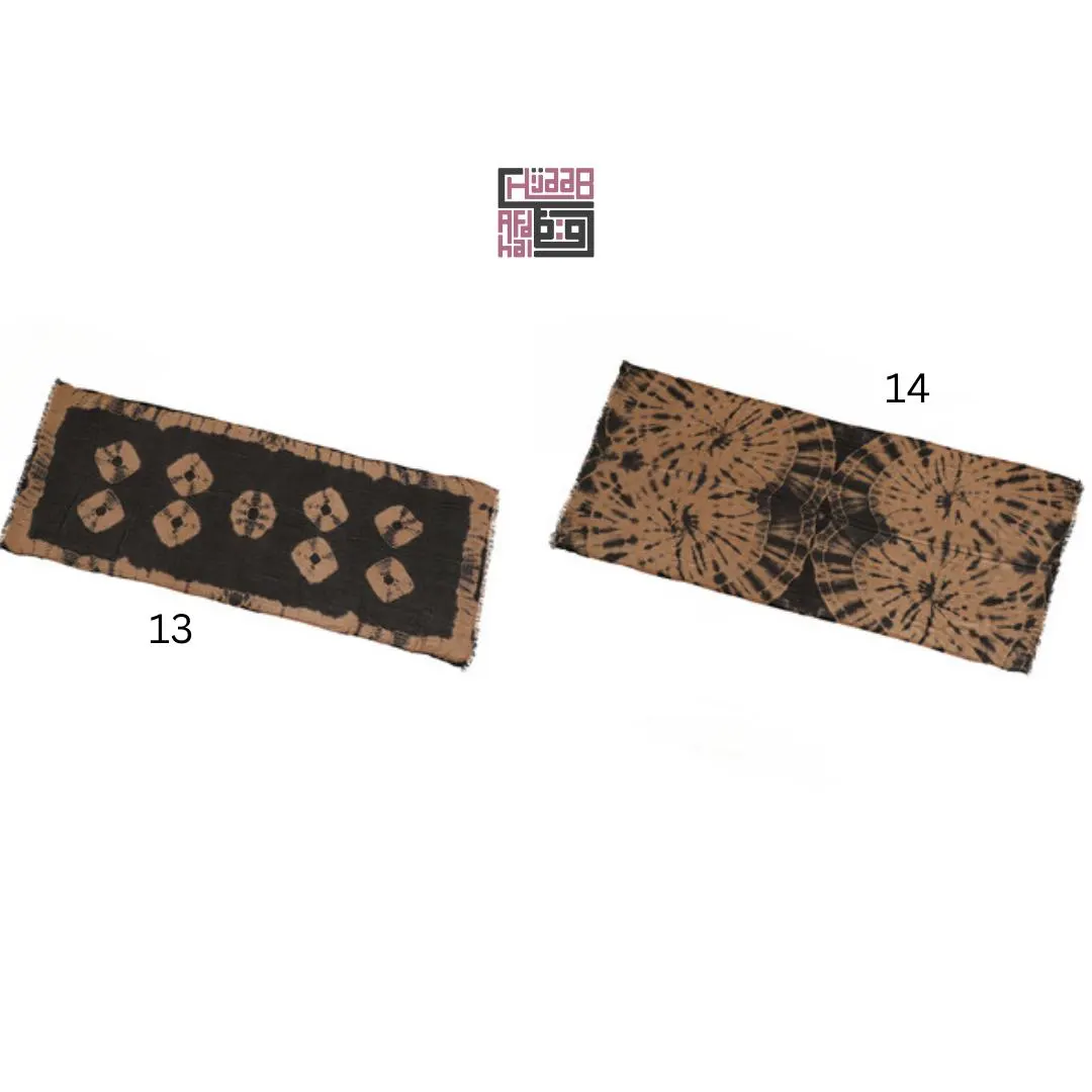 Black tie dye viscose hijabs, viscose hijab, scarf. Headwrap, aztec shawl, soft viscose hijab, black and brown hijab, tie dye hijab - image 4