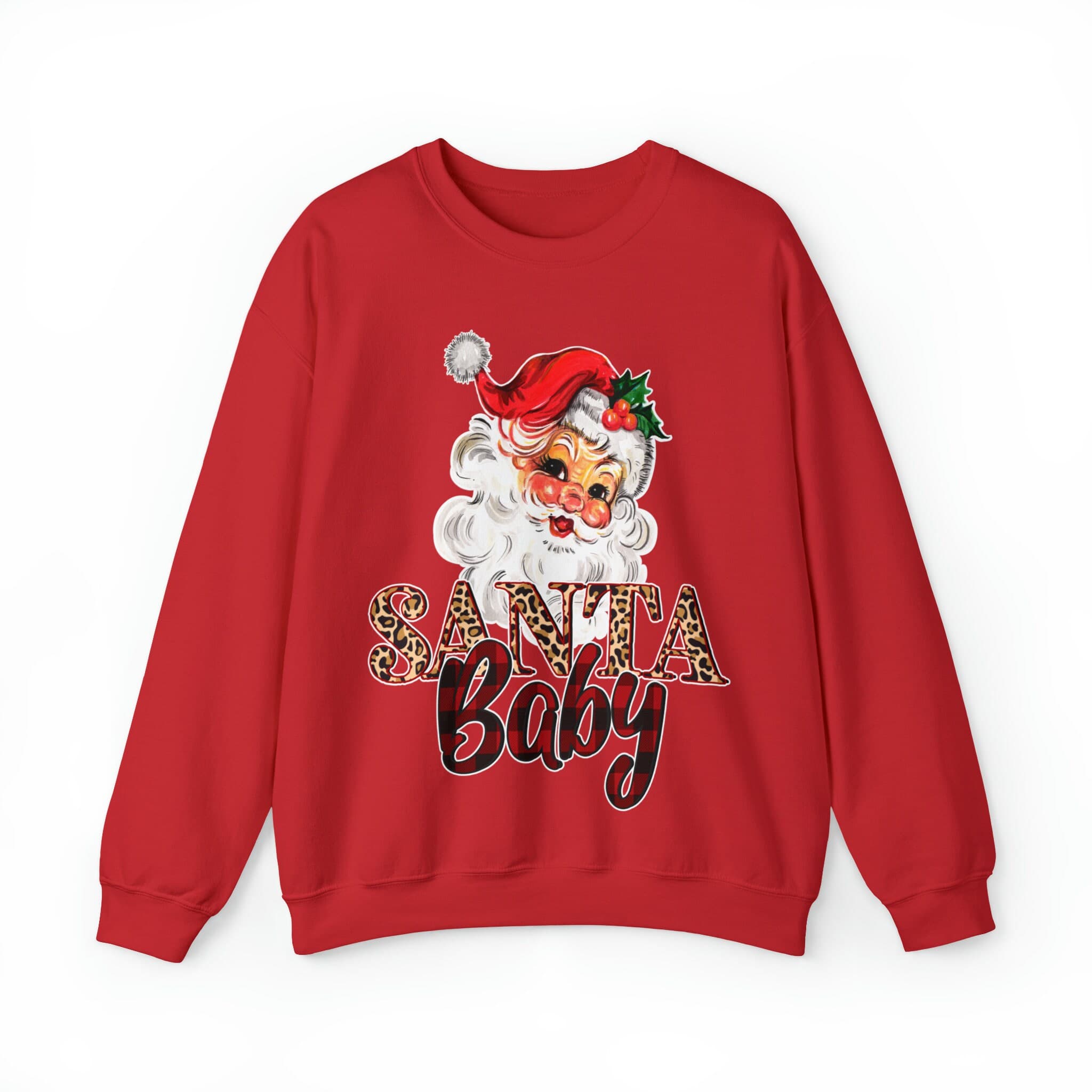 Christmas Santa Baby Sweatshirt Santa Claus Xmas Pullover Holiday Sweater North Pole University Cute Trending Unisex Crewneck Sweatshirt - image 5
