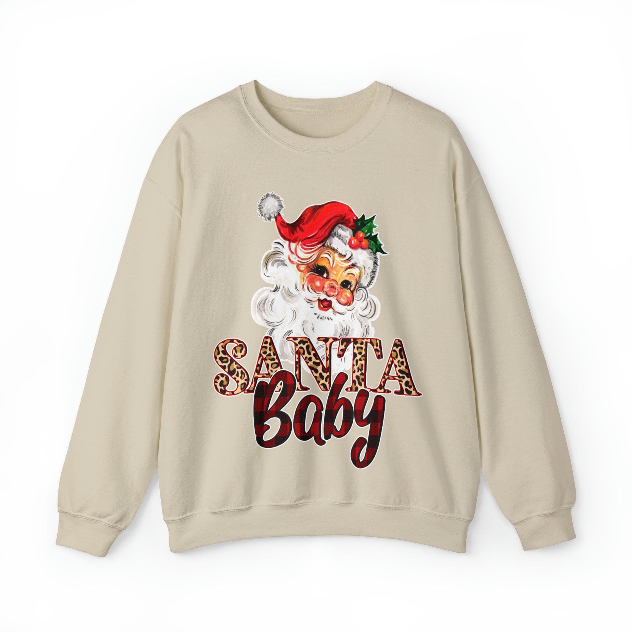 Christmas Santa Baby Sweatshirt Santa Claus Xmas Pullover Holiday Sweater North Pole University Cute Trending Unisex Crewneck Sweatshirt - image 4