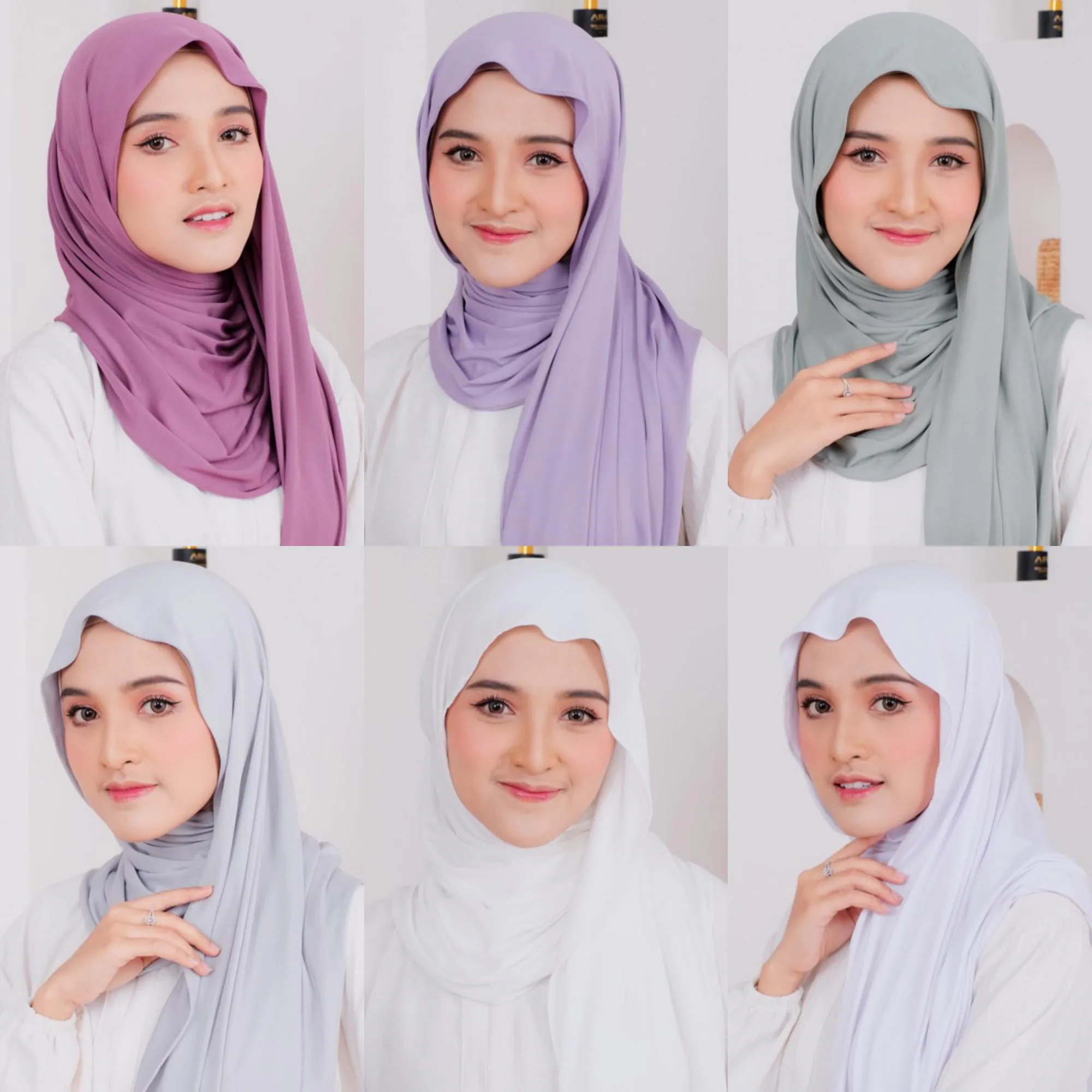 AURELLE Scarf, 30 colors Jersey Hijab Shayla Turban, Lilac Sage Green Lightweight Shawls Scarves Headscarf Head Wrap, Muslim Gifts for Women