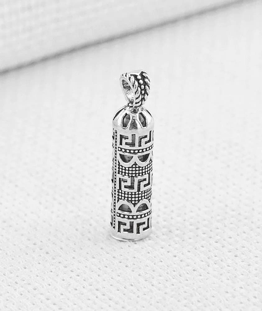 925 Sterling Silver Cevsen Pendant, Cevseni Kebir Prayer Capsule Charm