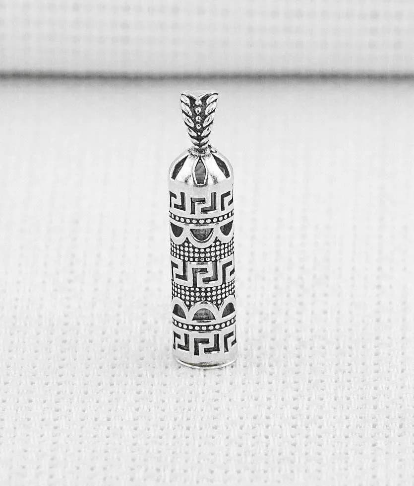 925 Sterling Silver Cevsen Pendant, Cevseni Kebir Prayer Capsule Charm - image 3