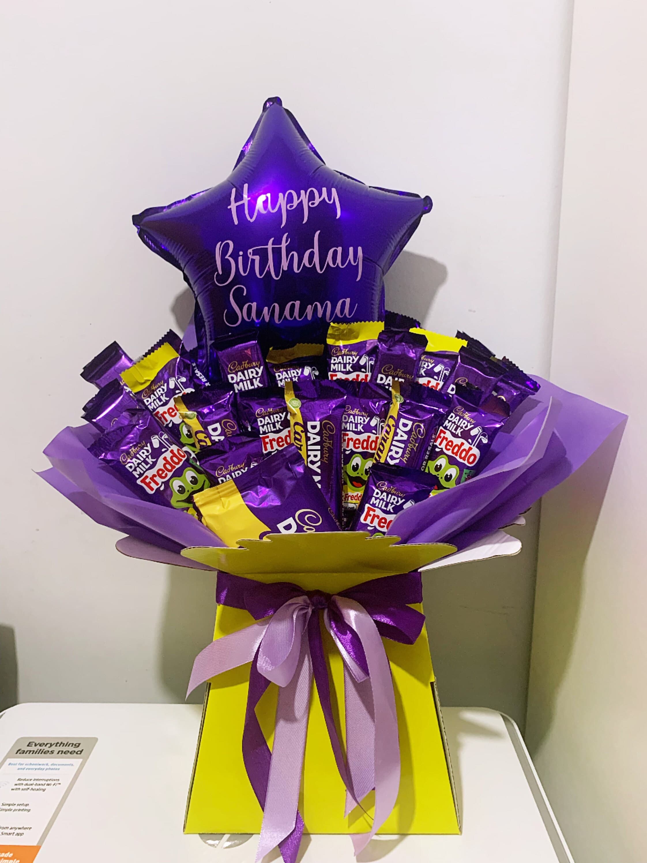 Personalized Cadbury Chocolate Bouquet with Balloon - image 4
