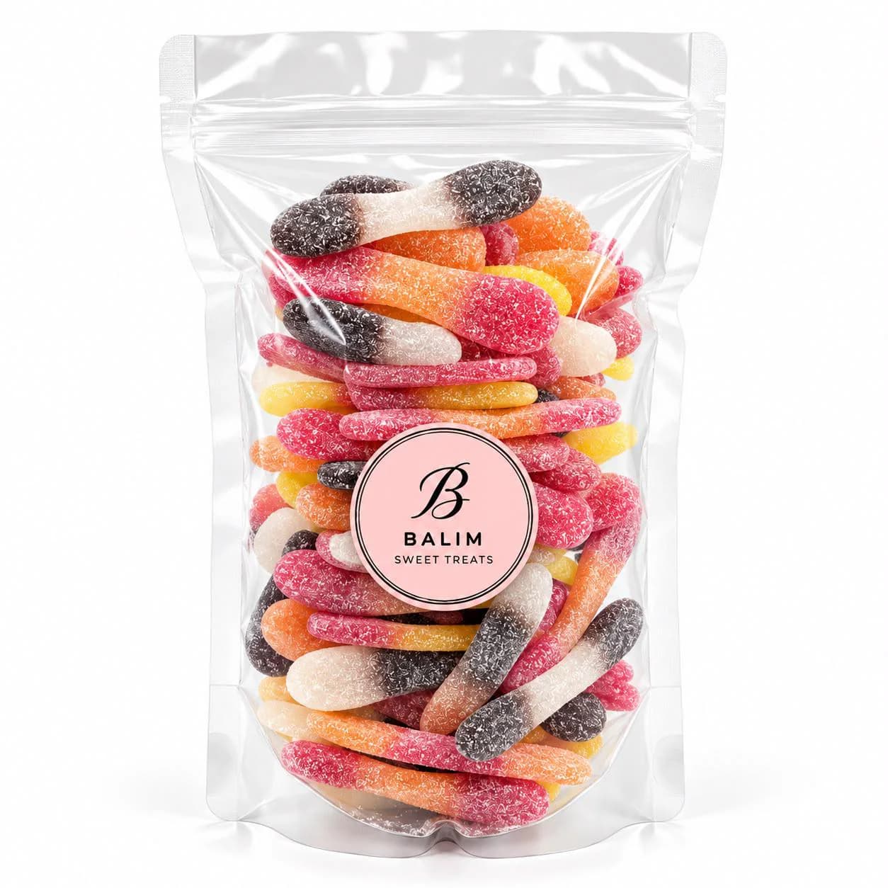 Vegan Gummy Candy Mix, Fizzy Halatın Free Chewy Sweets, Colorful Plant Based Candy, Assorted Sweets Treats