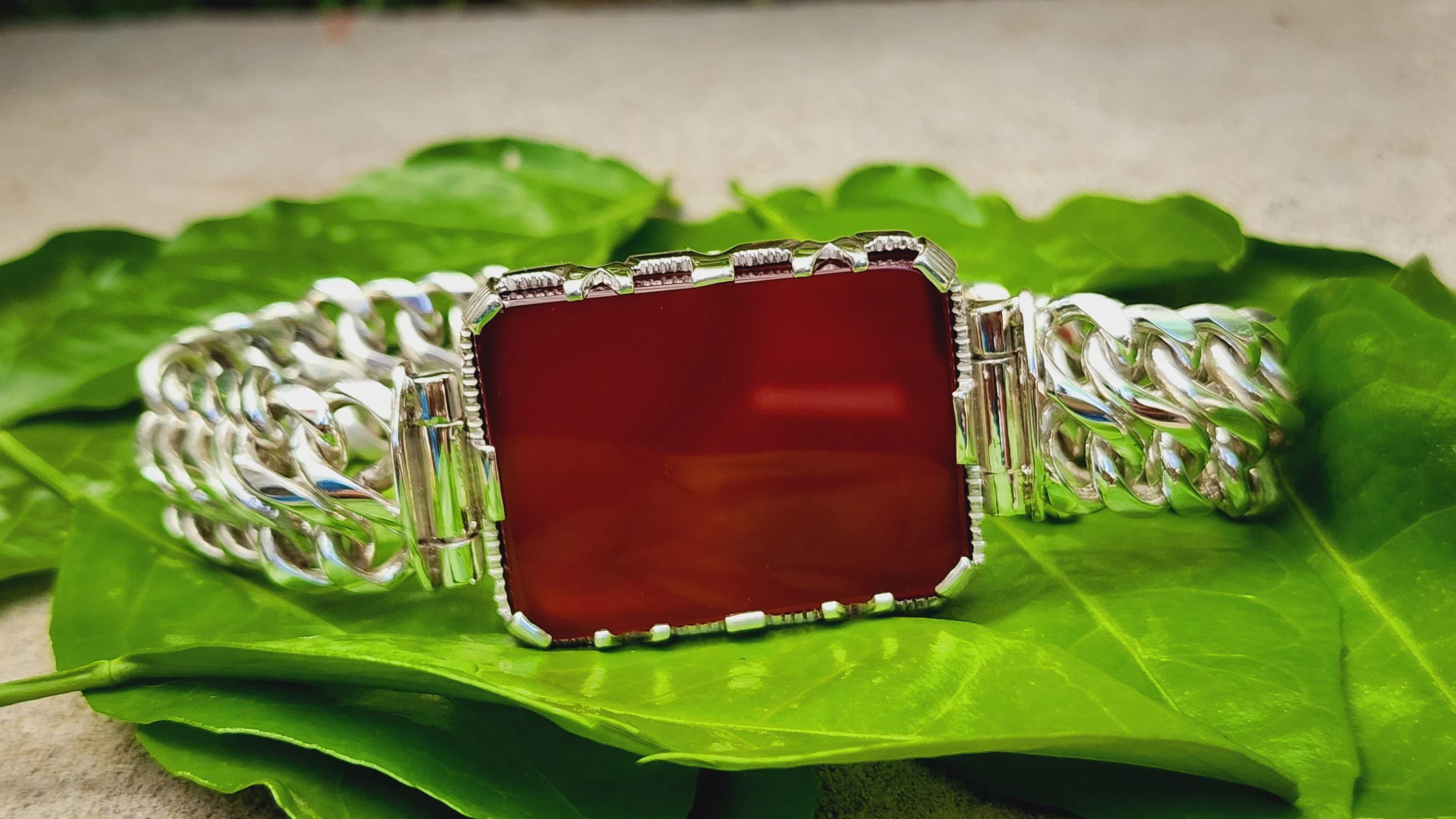 Natural Aqeeq Geometric Bracelet Agate Stone Bracelet Heavy Weight Bracelet Geometric Bracelet Handmade Bracelet with Aqeeq Stone