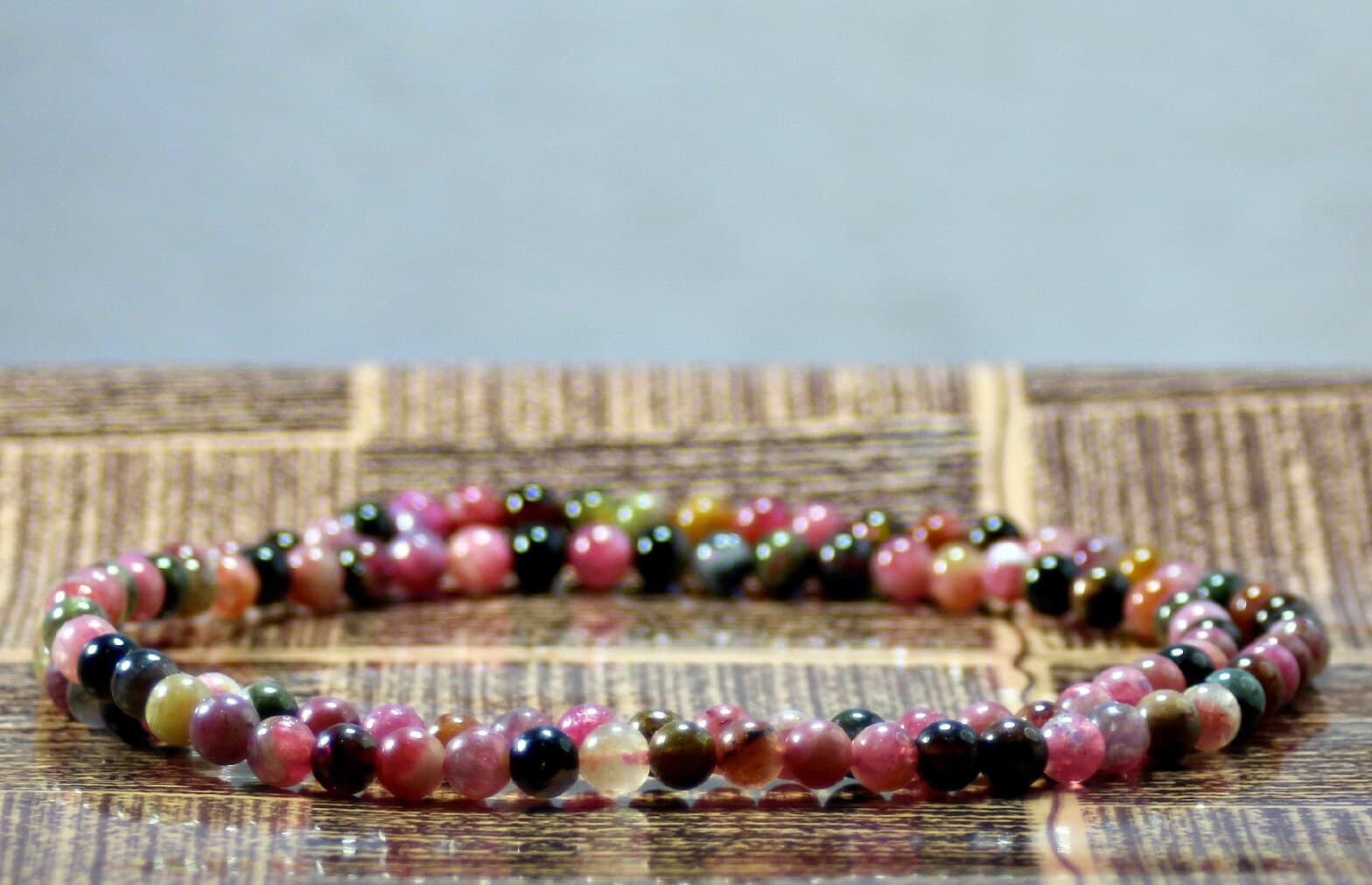Multicolor Tourmaline Choker – Dainty Adjustable Gemstone Necklace Gift for Her - image 5