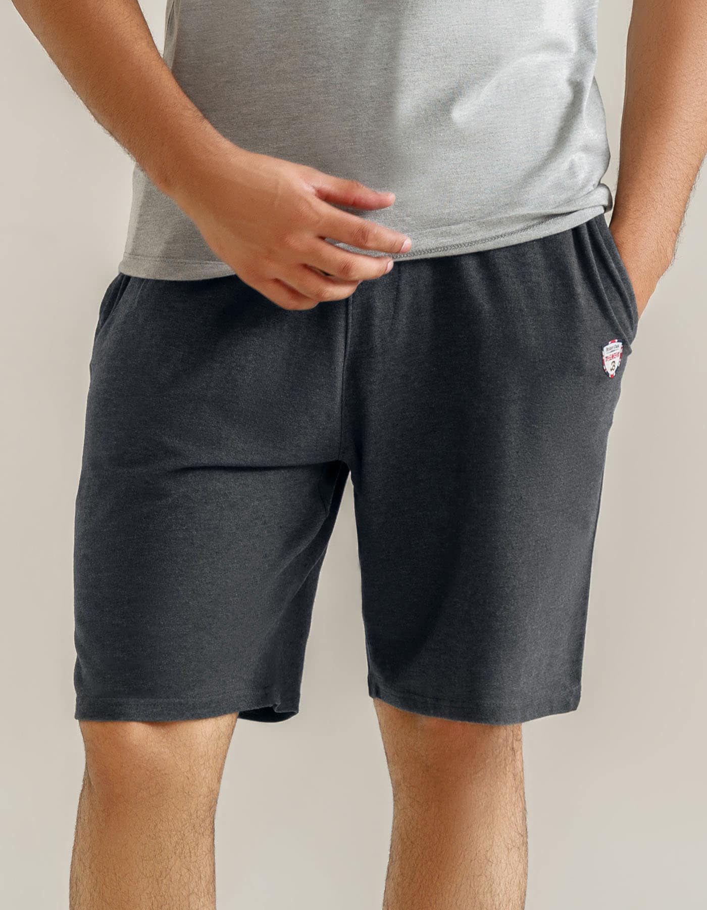 Men’s Charcoal Grey Jersey Comfort Stretch Shorts - image 3