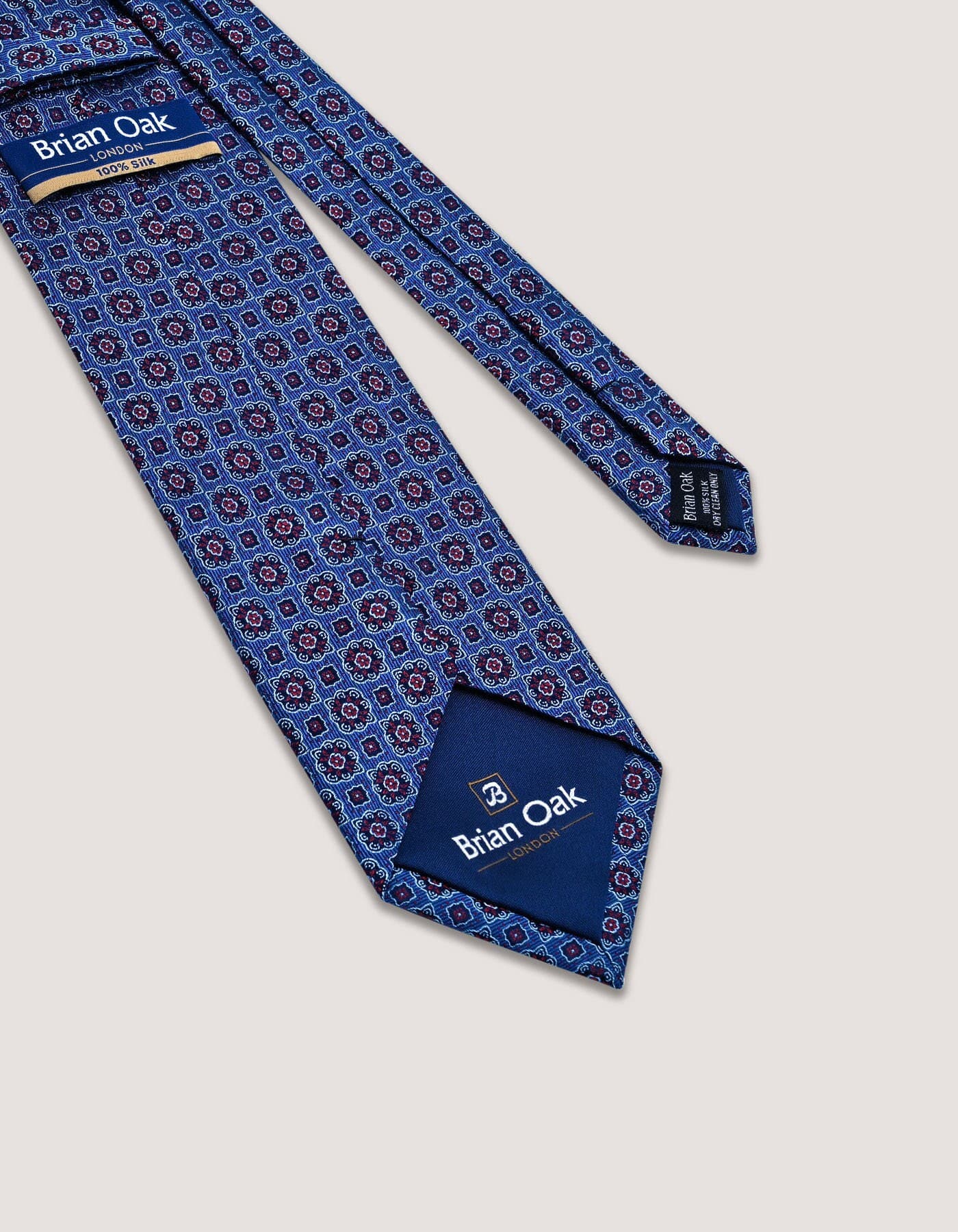 Necktie | Berry Blue Silk Floral Tie | Gift for man, unique men's tie, elegant edgy Tie, Wedding tie, Groom Tie - image 4