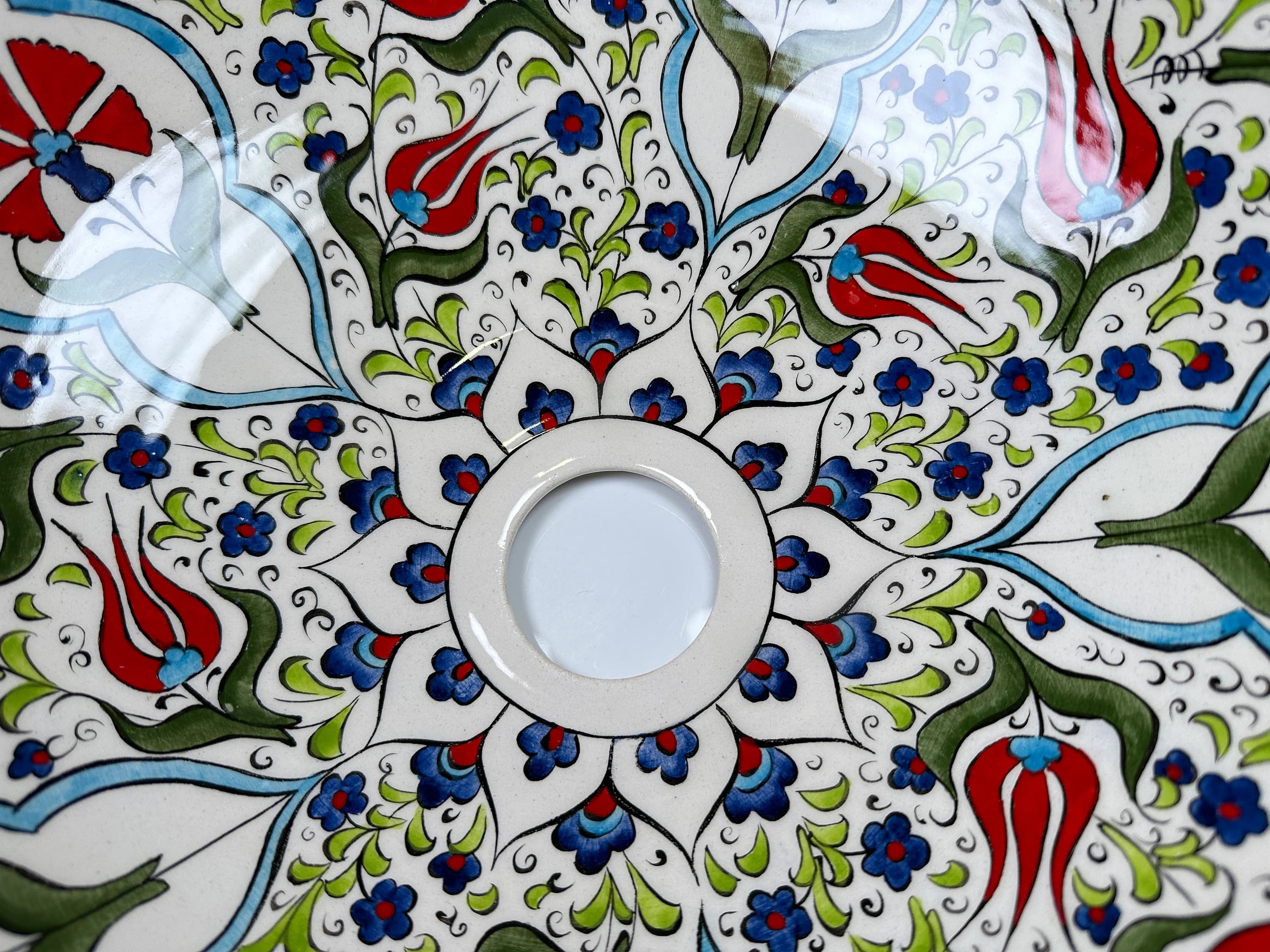 Ceramic Bathroom Vessel Sink, Countertop Basin, Hand Painted Basin, Pottery Sink, Washbasin, Mediterranean Decorative Sink, Bathroom Remodel - image 4