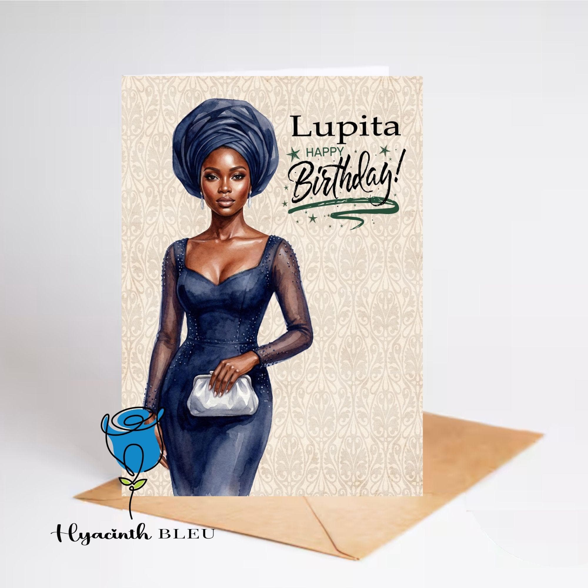 Personalised Black Woman Birthday Card: Caribbean Female Card, Black People Greeting Card - image 5