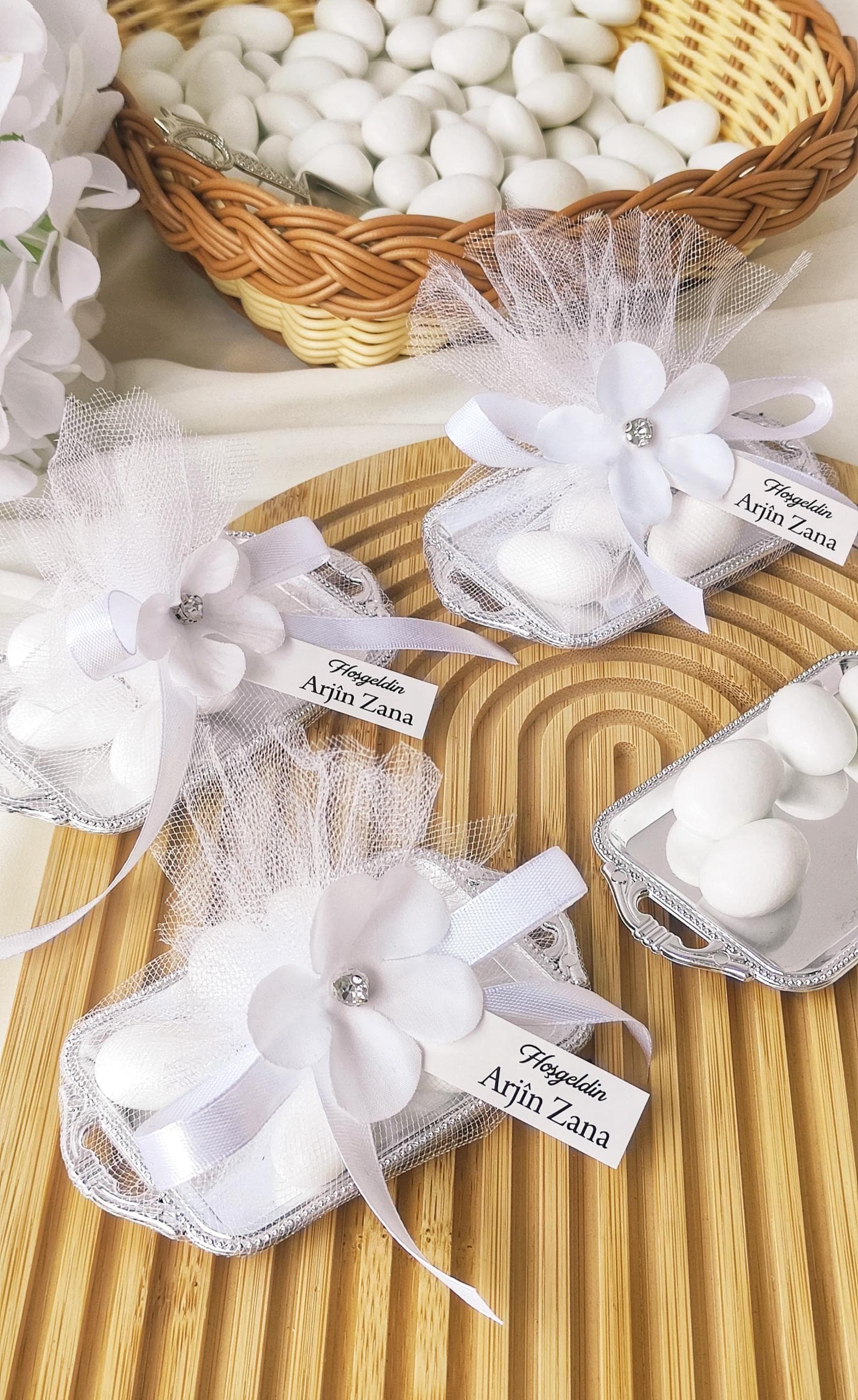 Unique Almond Tray Favors, Favors With Jordan Almonds