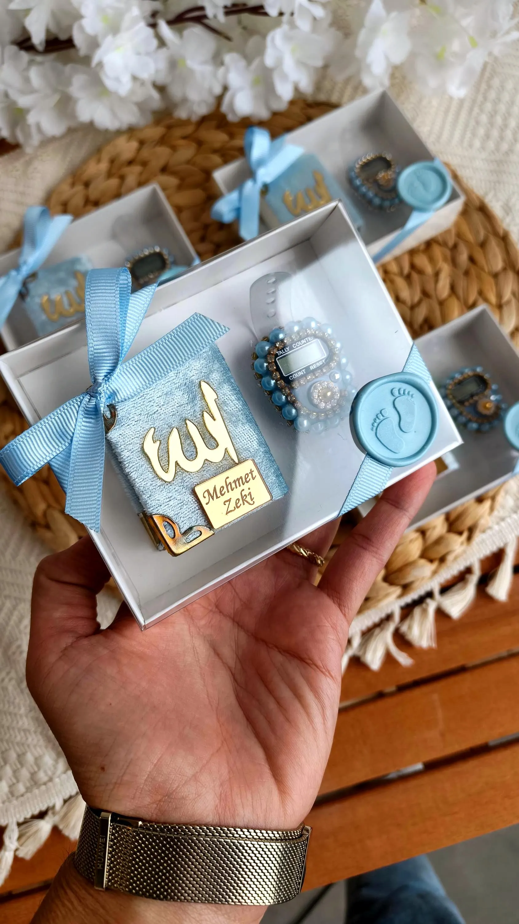 Personalized Ramadan Gift Set, Mini Quran, Prayer Counter, Islamic Favors