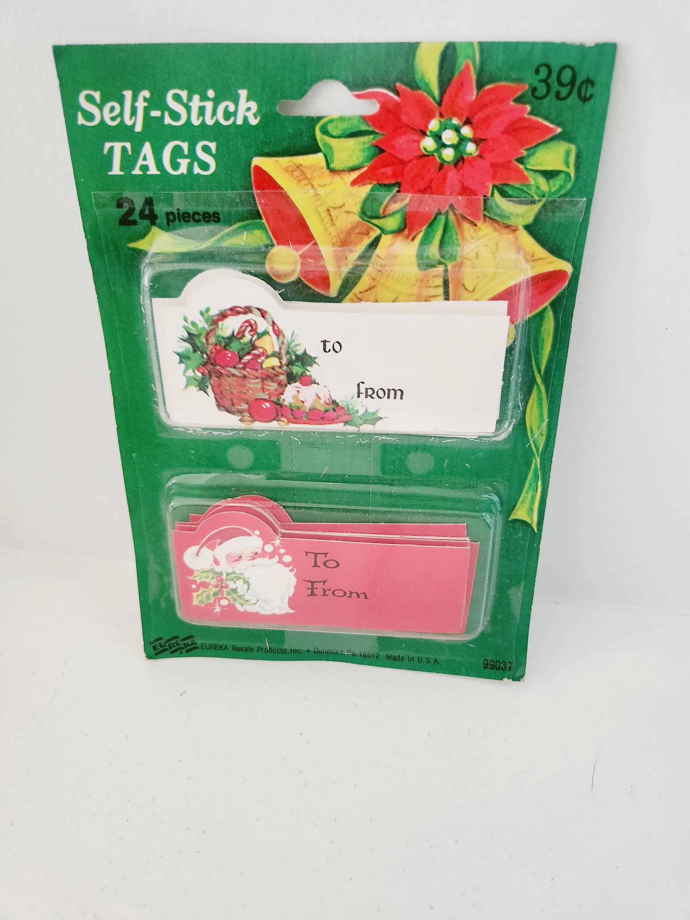 Vintage Christmas Gift Tags - 24 Self Stick Holiday Labels - image 3