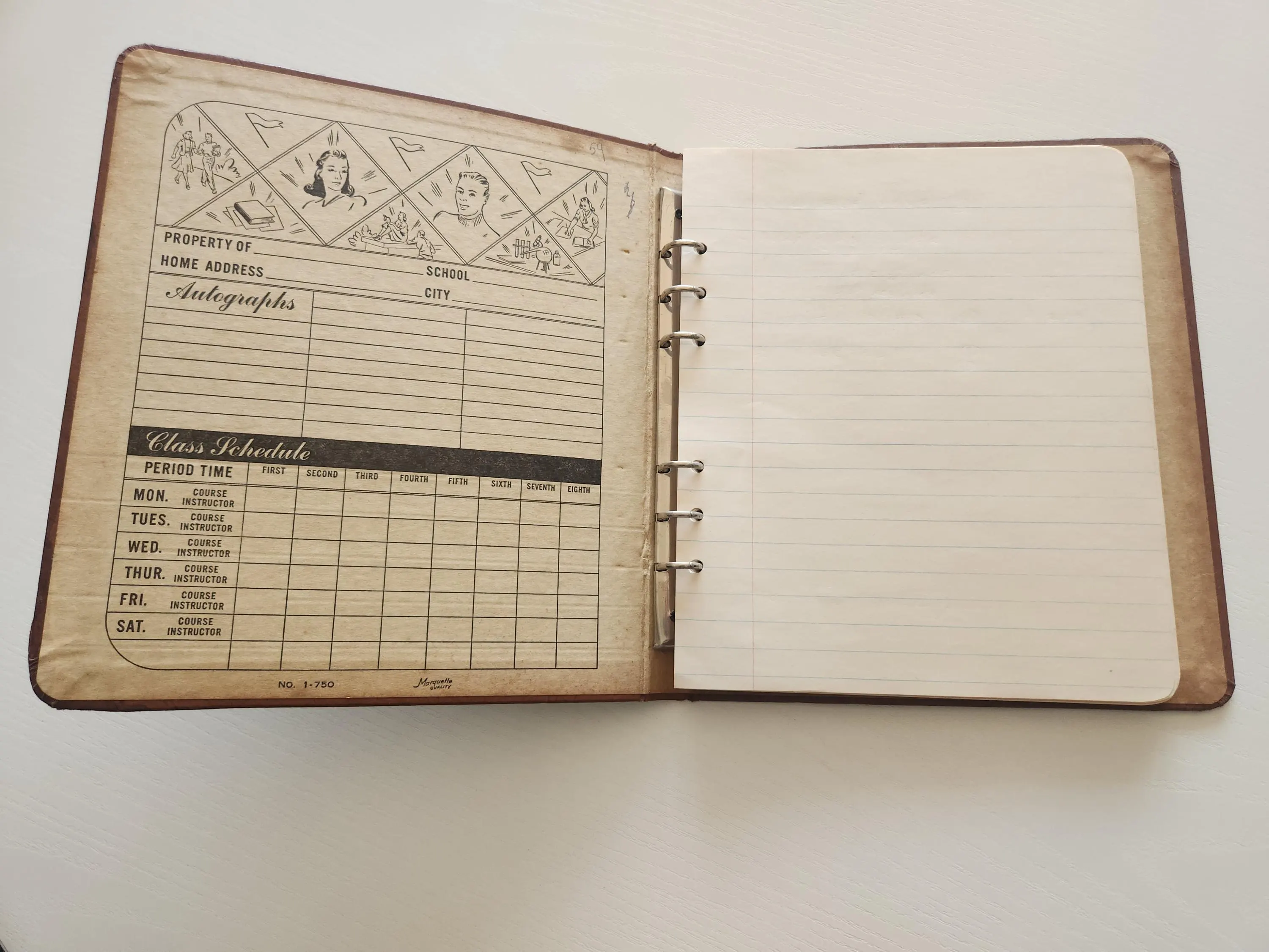 Vintage Marquette Student Notebook – Unused Lined Paper, Teacher Gift - image 4