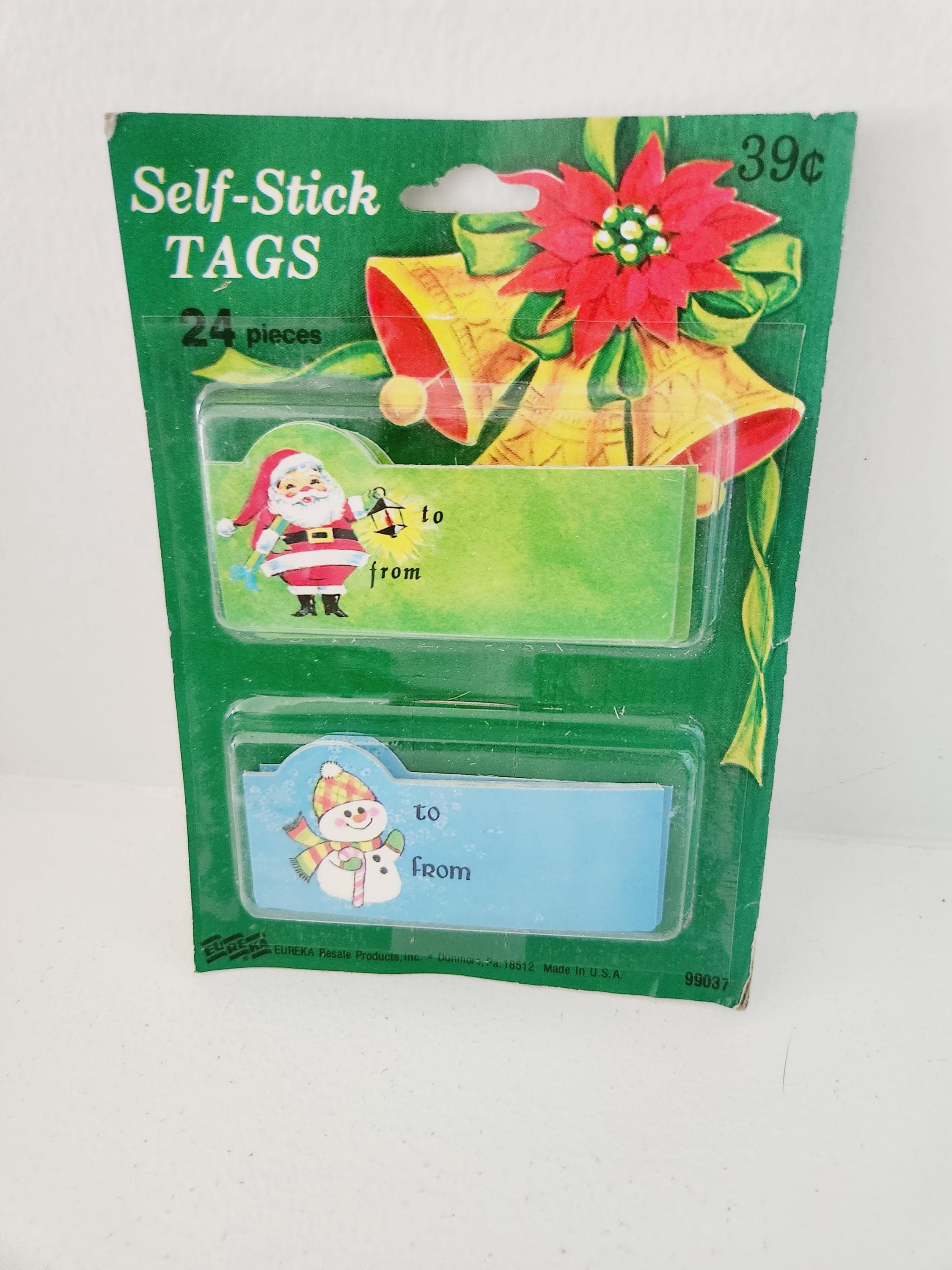 Vintage Christmas Gift Tags - 24 Self Stick Holiday Labels - image 4