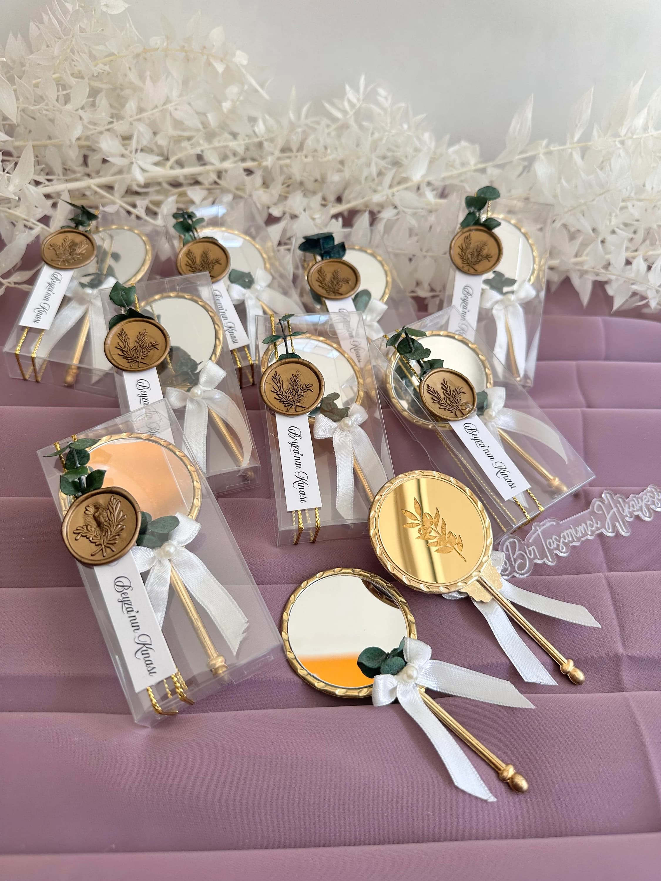 Mini Hand Mirror: Personalized Wedding & Bridal Shower Favor - image 4