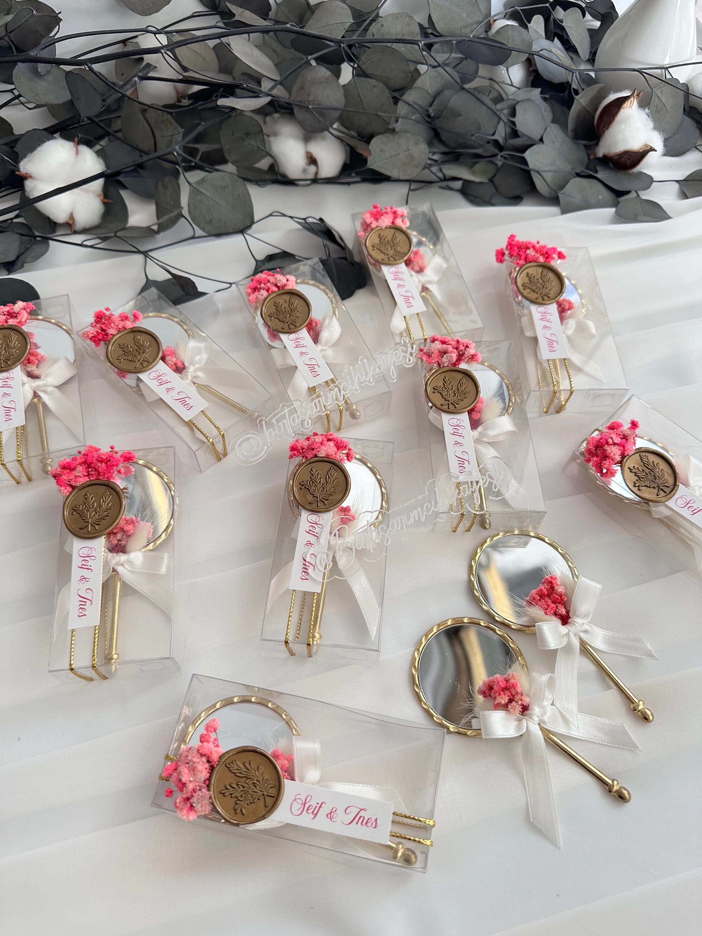 Personalized Mini Hand Mirror: Wedding Engagement Favor (11cm) - image 5