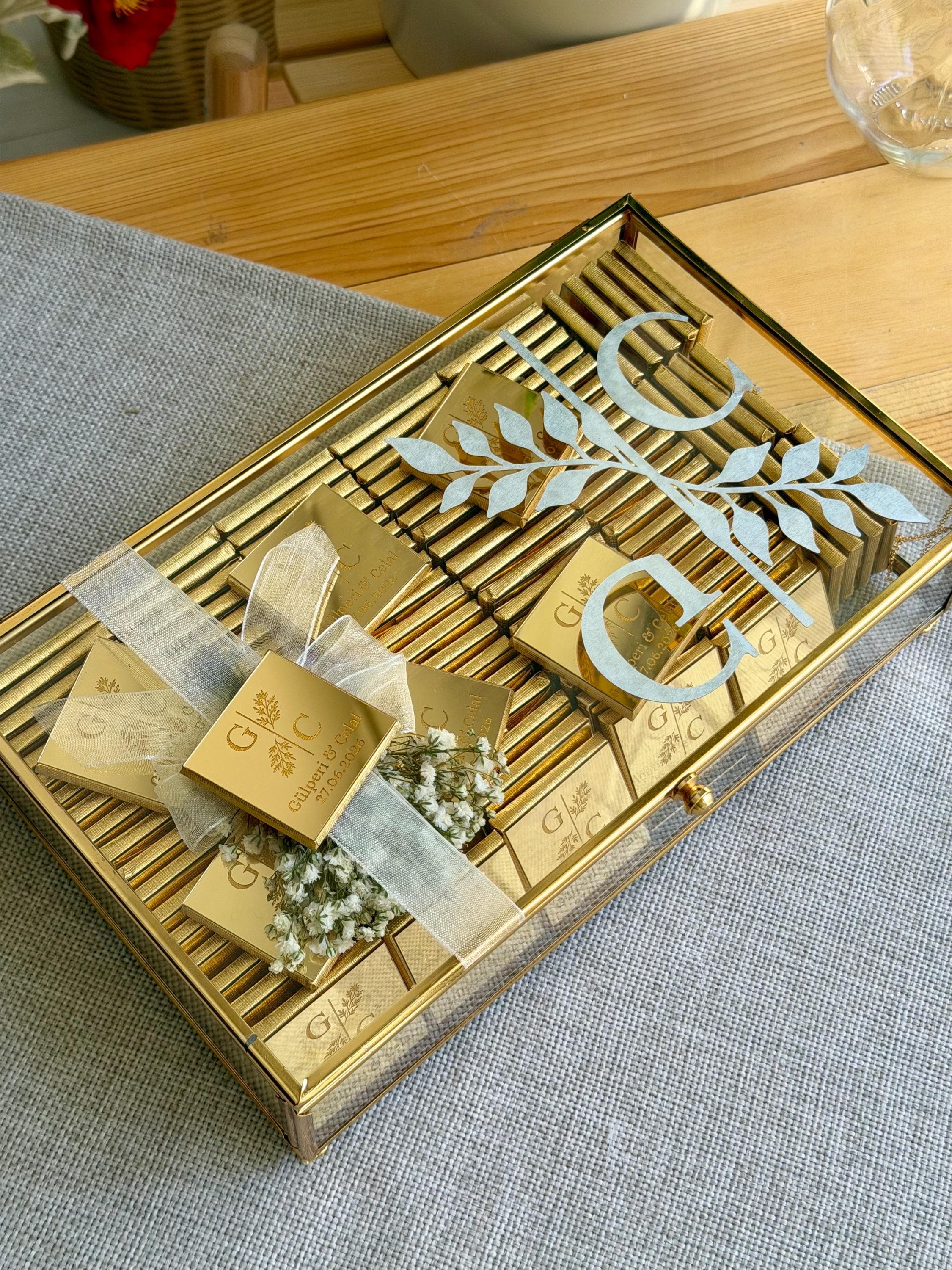 Personalized engagement chocolates: Custom Chocolate Box, Wedding candy - image 4